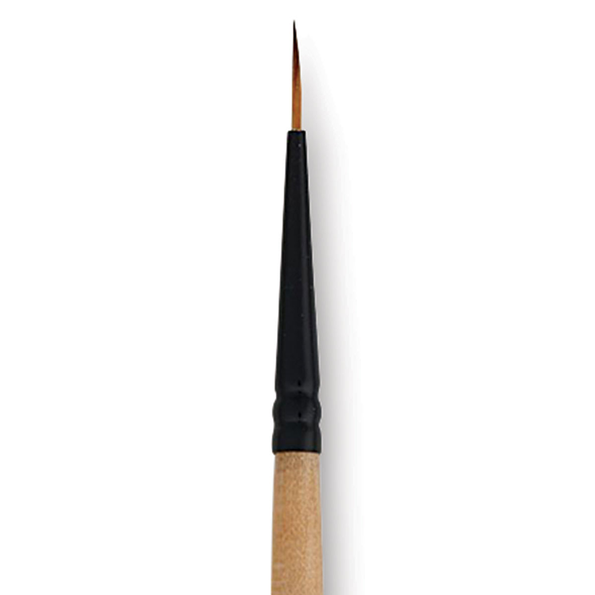 Dynasty Black Gold Brush - Liner, Short Handle, Size 5/0 close up