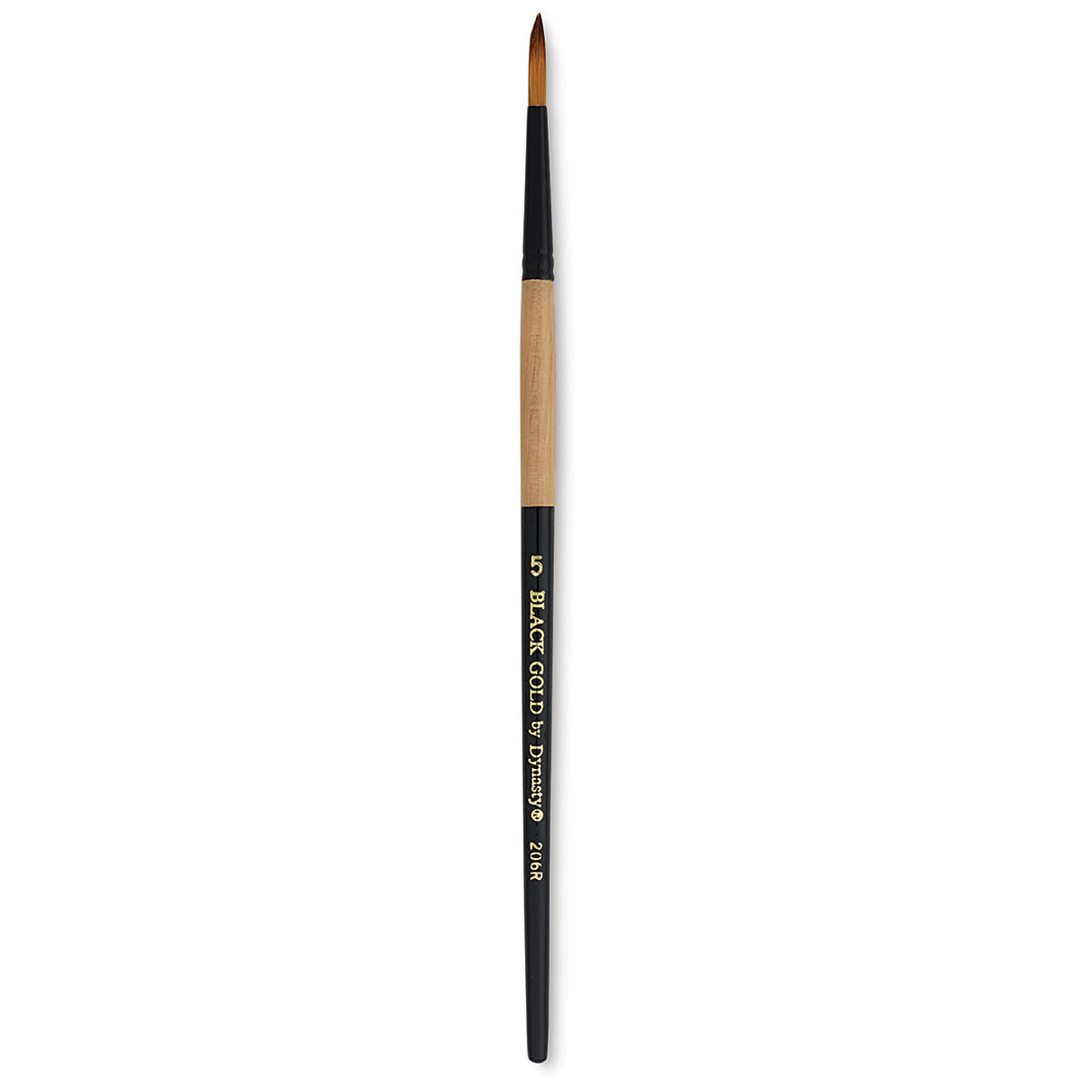 Dynasty Black Gold Brush - Round, Short Handle, Size 5