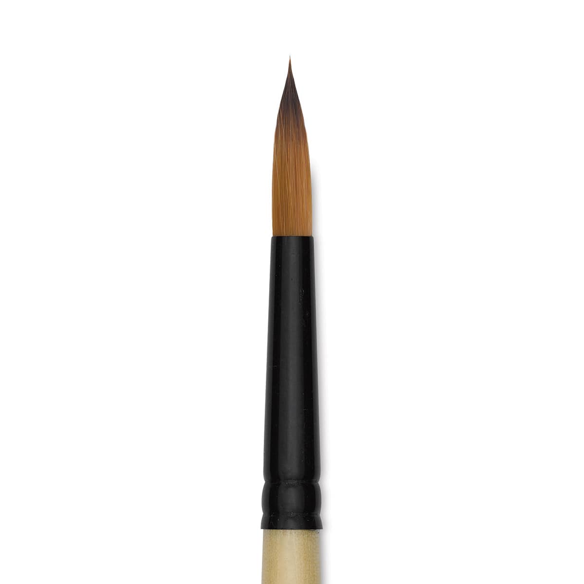 Dynasty Black Gold Brush - Round, Short Handle, Size 8 close up