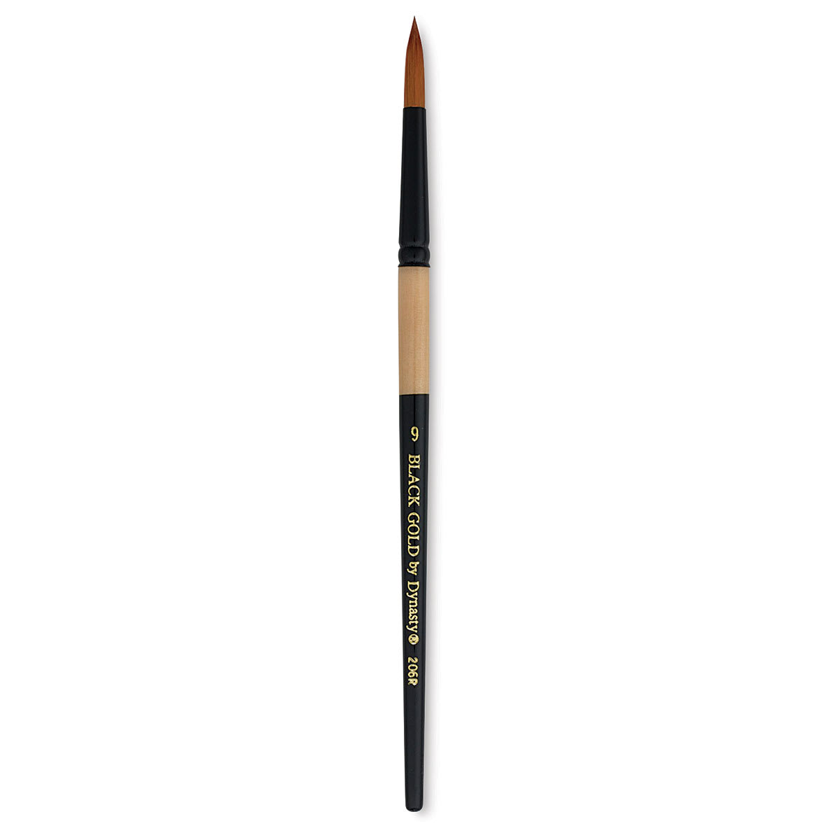 Dynasty Black Gold Brush - Round, Short Handle, Size 9