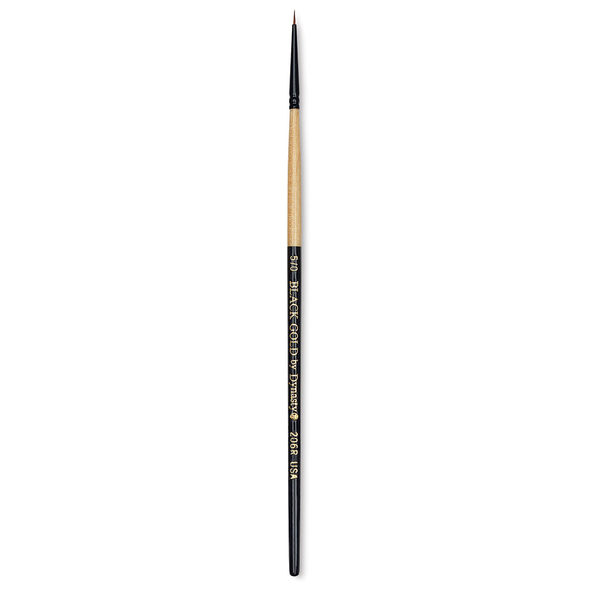 Dynasty Black Gold Brush - Round, Short Handle, Size 5/0