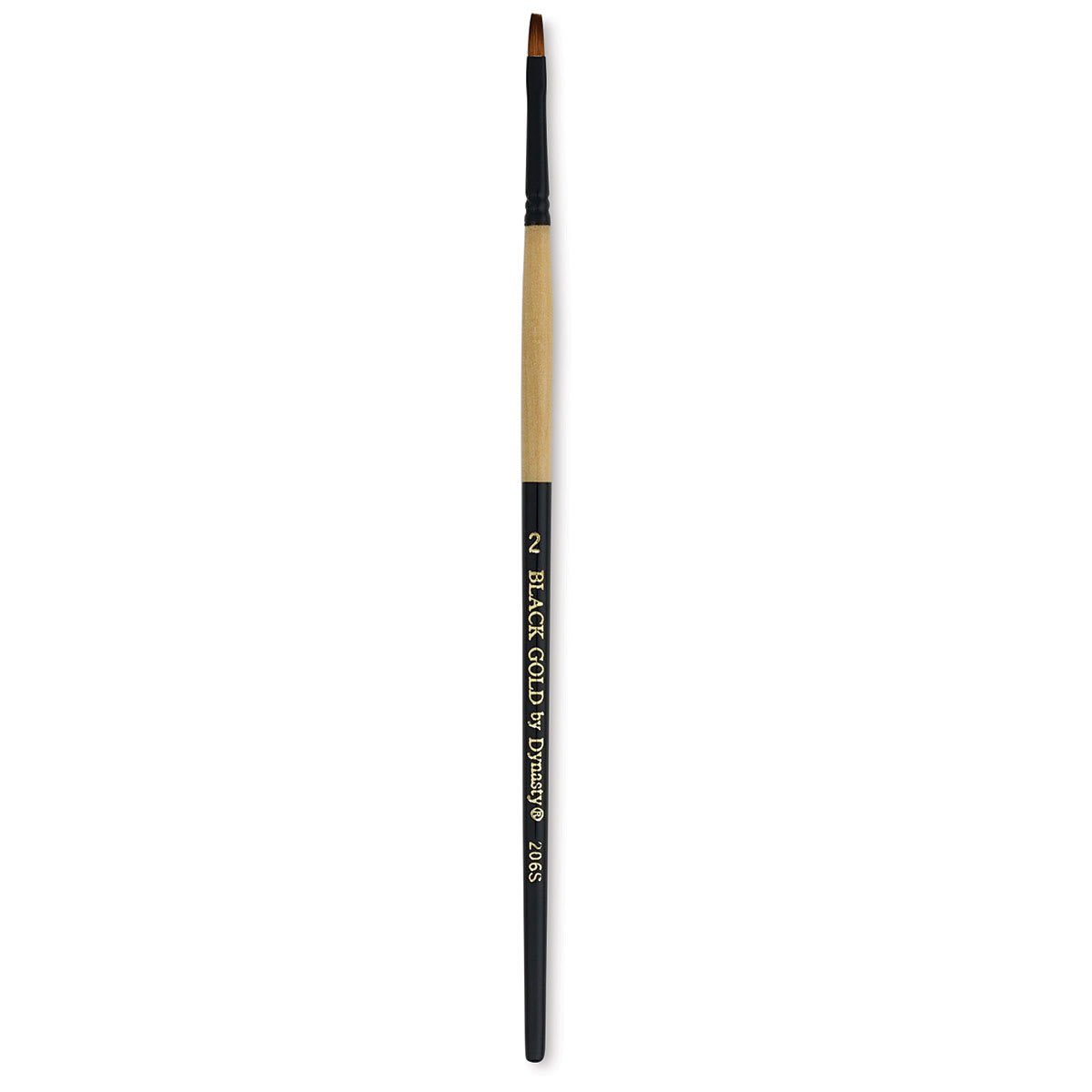 Dynasty Black Gold Brush - Shader, Short Handle, Size 2