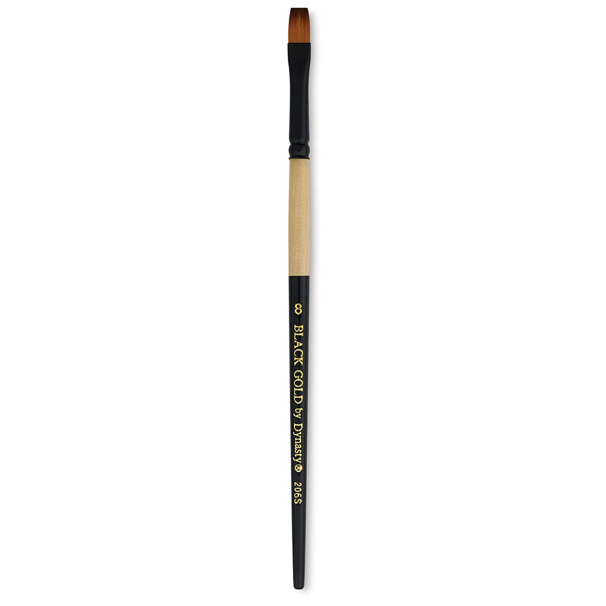 Dynasty Black Gold Brush - Shader, Short Handle, Size 8