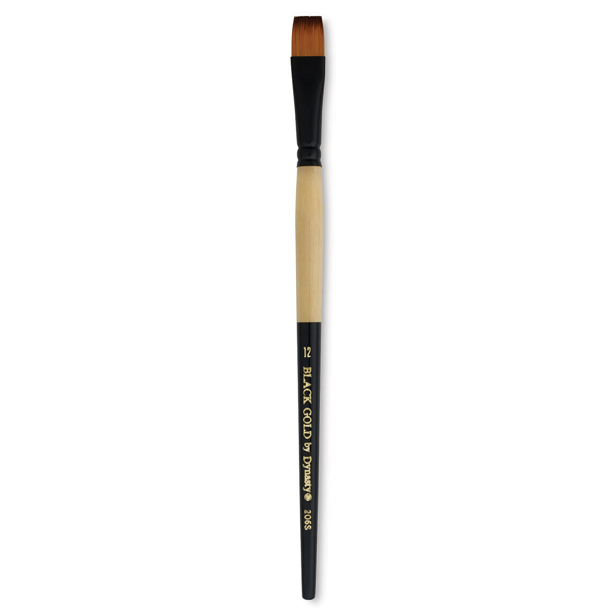 Dynasty Black Gold Brush - Shader, Short Handle, Size 12