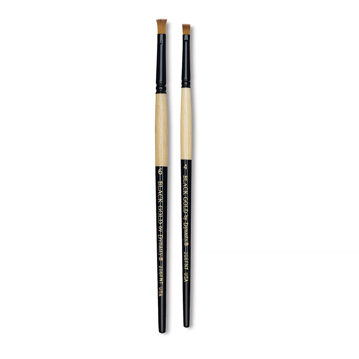 Dynasty Black Gold Synthetic Brush - Shader, Short Handle