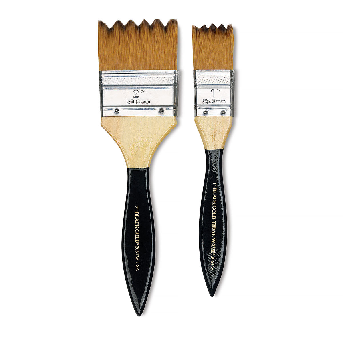 Dynasty Black Gold Synthetic Brush - Tidal Wave, Short Handle