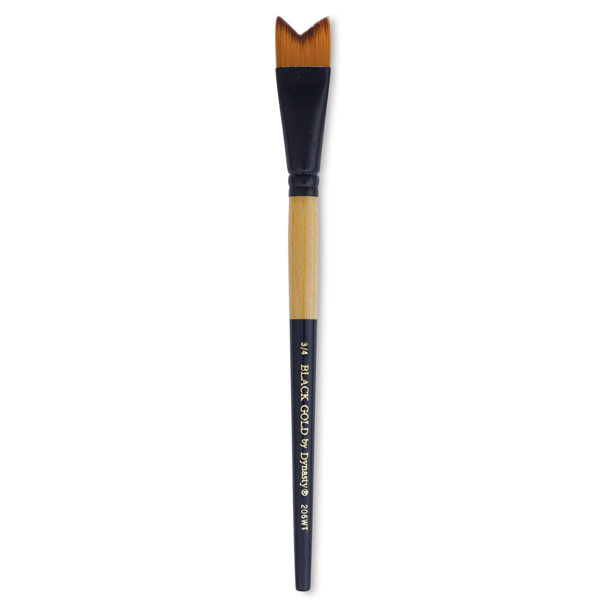 Dynasty Black Gold Brush - Whale's Tail, Short Handle, Size 3/4"