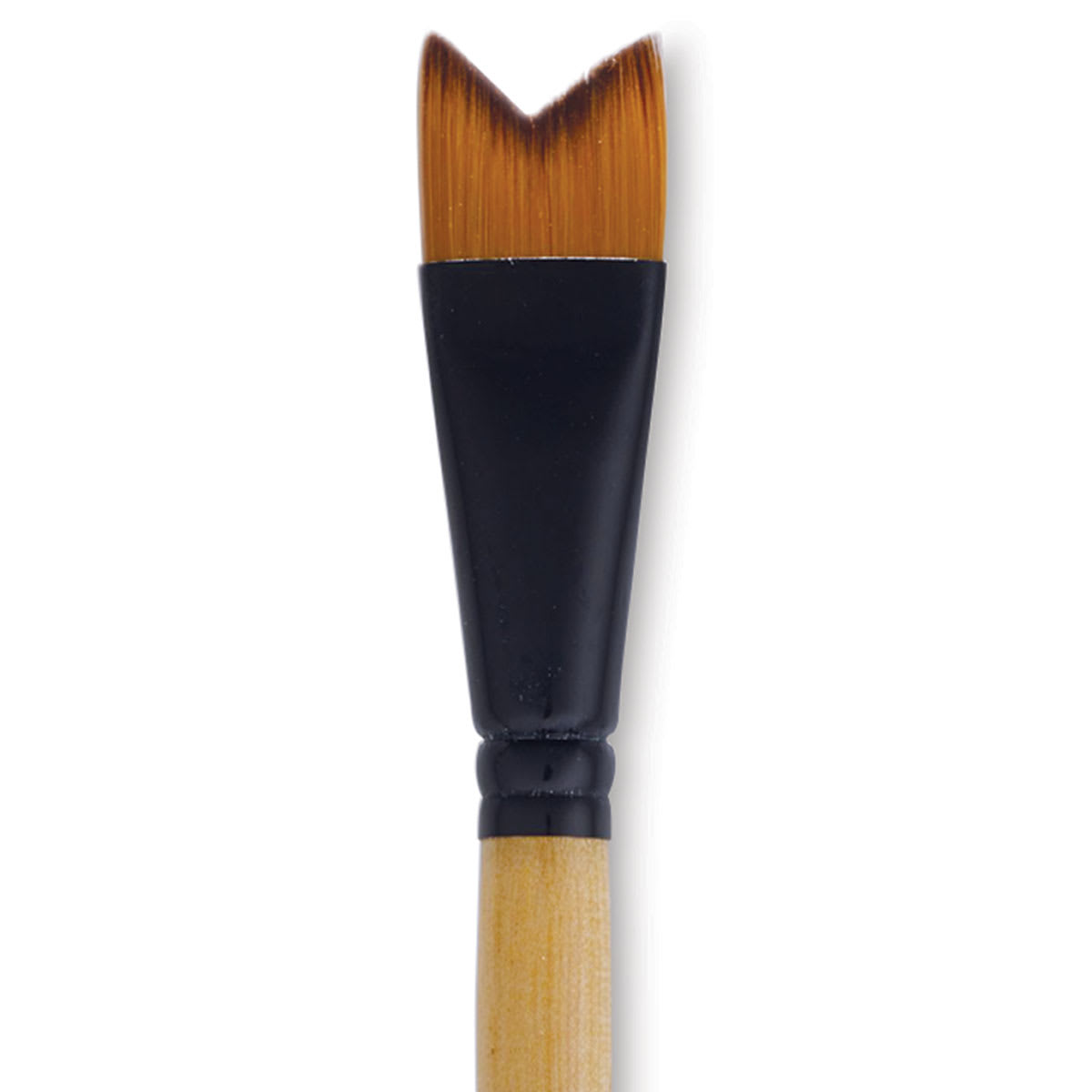 Dynasty Black Gold Brush - Whale's Tail, Short Handle, Size 3/4" close up