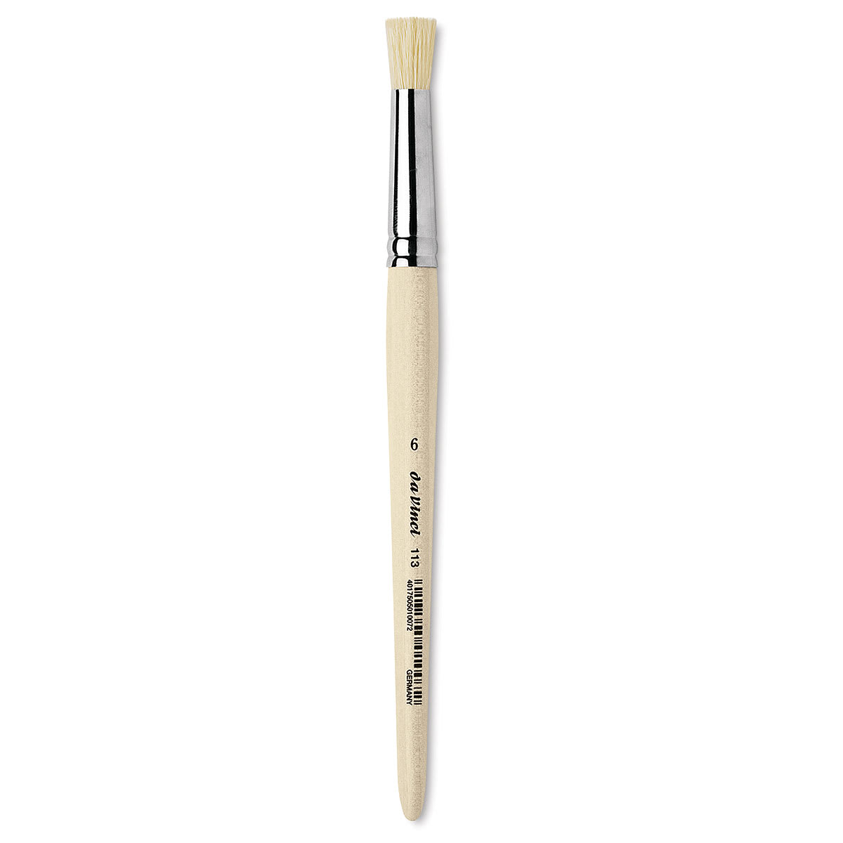 Da Vinci Artist Bristle Stencil Brushes - Size 6 Traditional handle Brush upright
