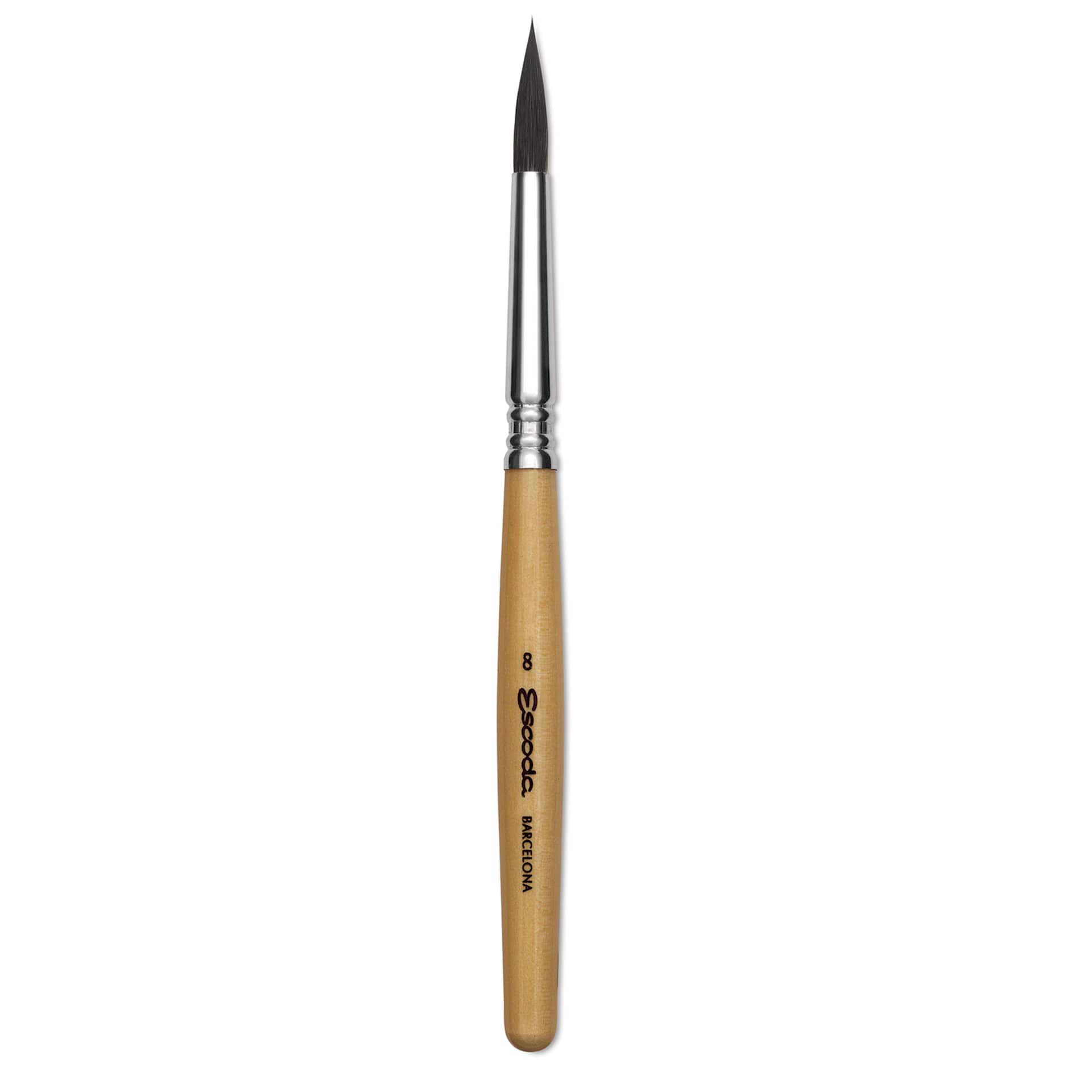 Escoda Squirrel Hair Ceramic Brush - Round Pointed, Size 8