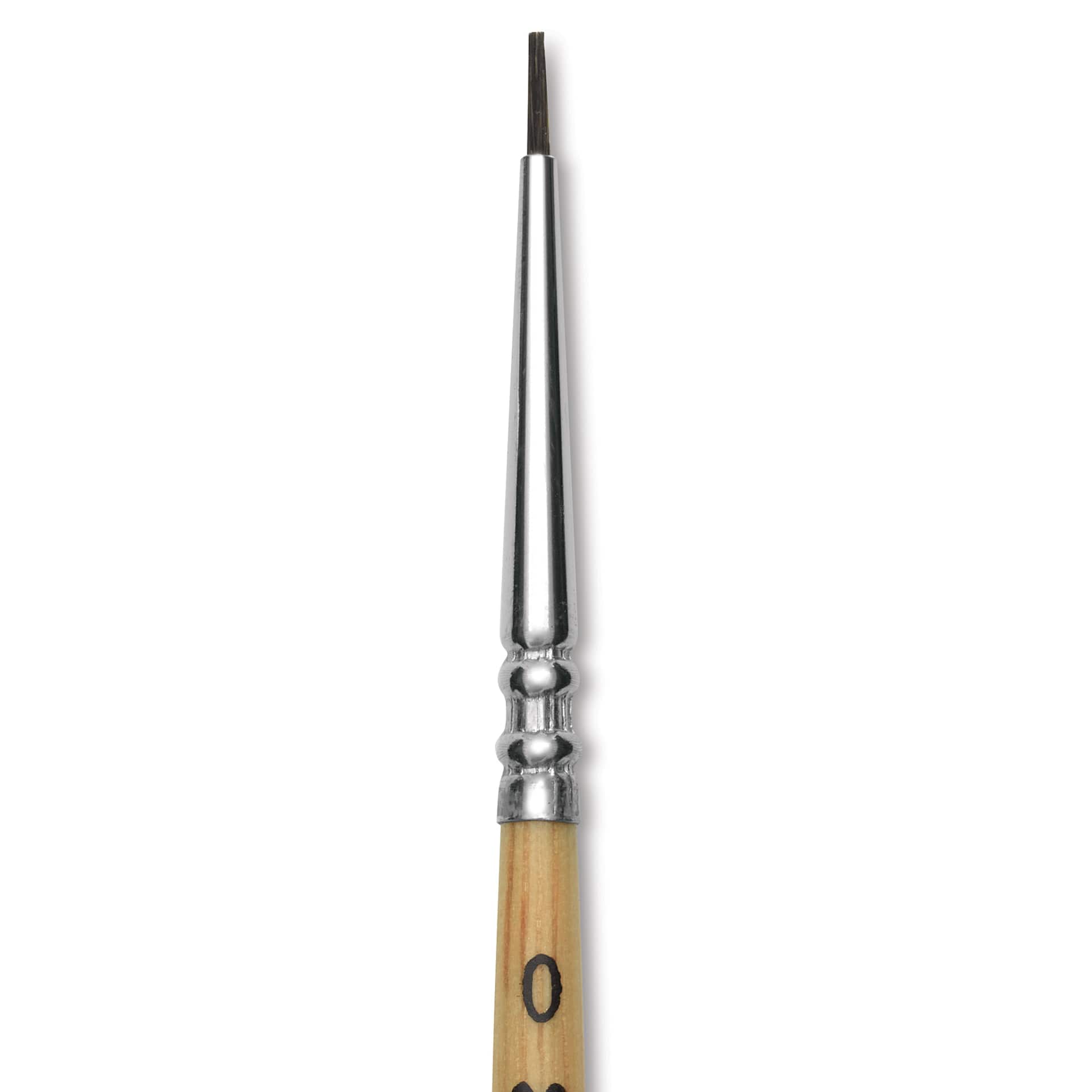 Escoda Squirrel Hair Ceramic Brush - Square Tip, Size 0 (Close-up of brush)