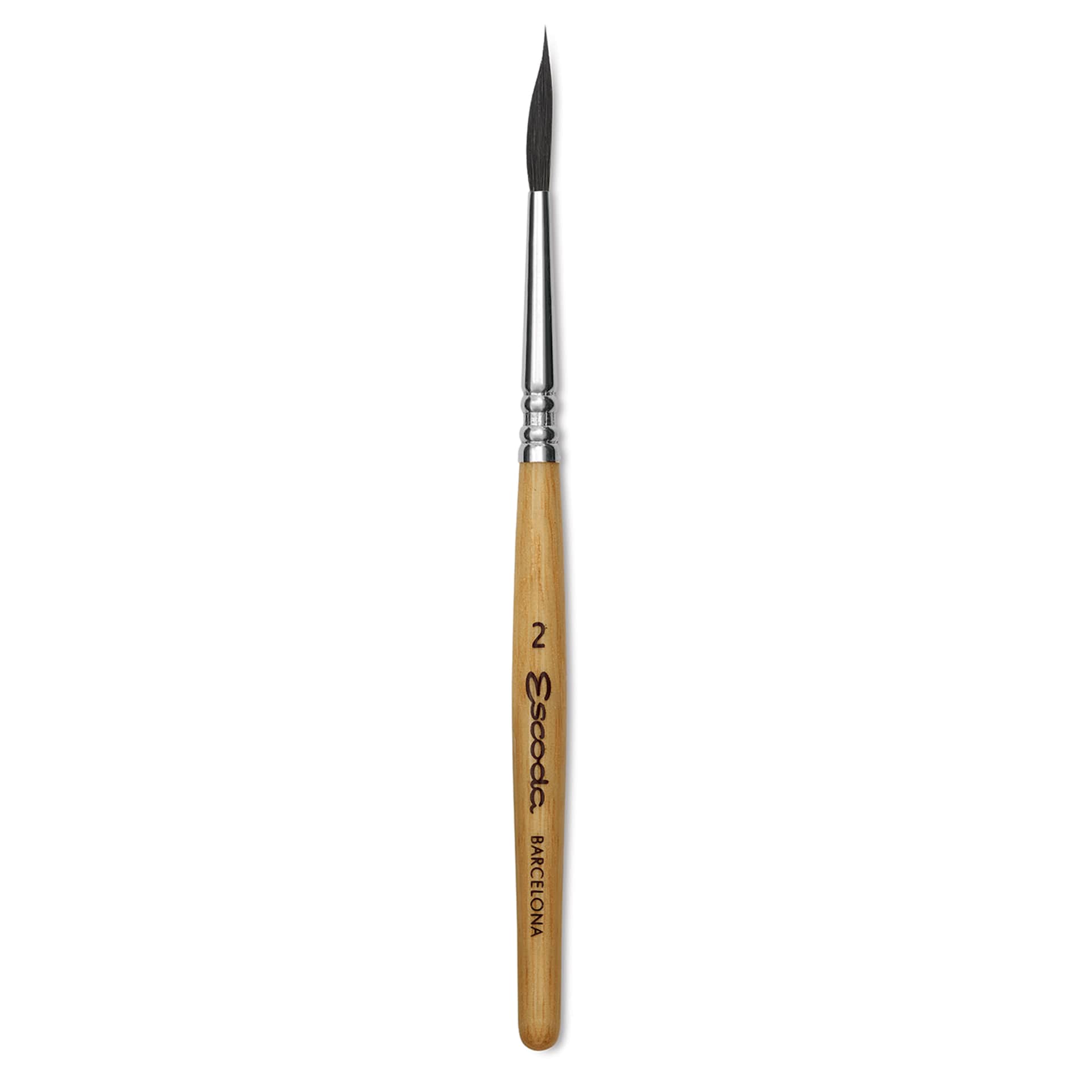 Escoda Squirrel Hair Ceramic Brush - Round Slanting, Size 2