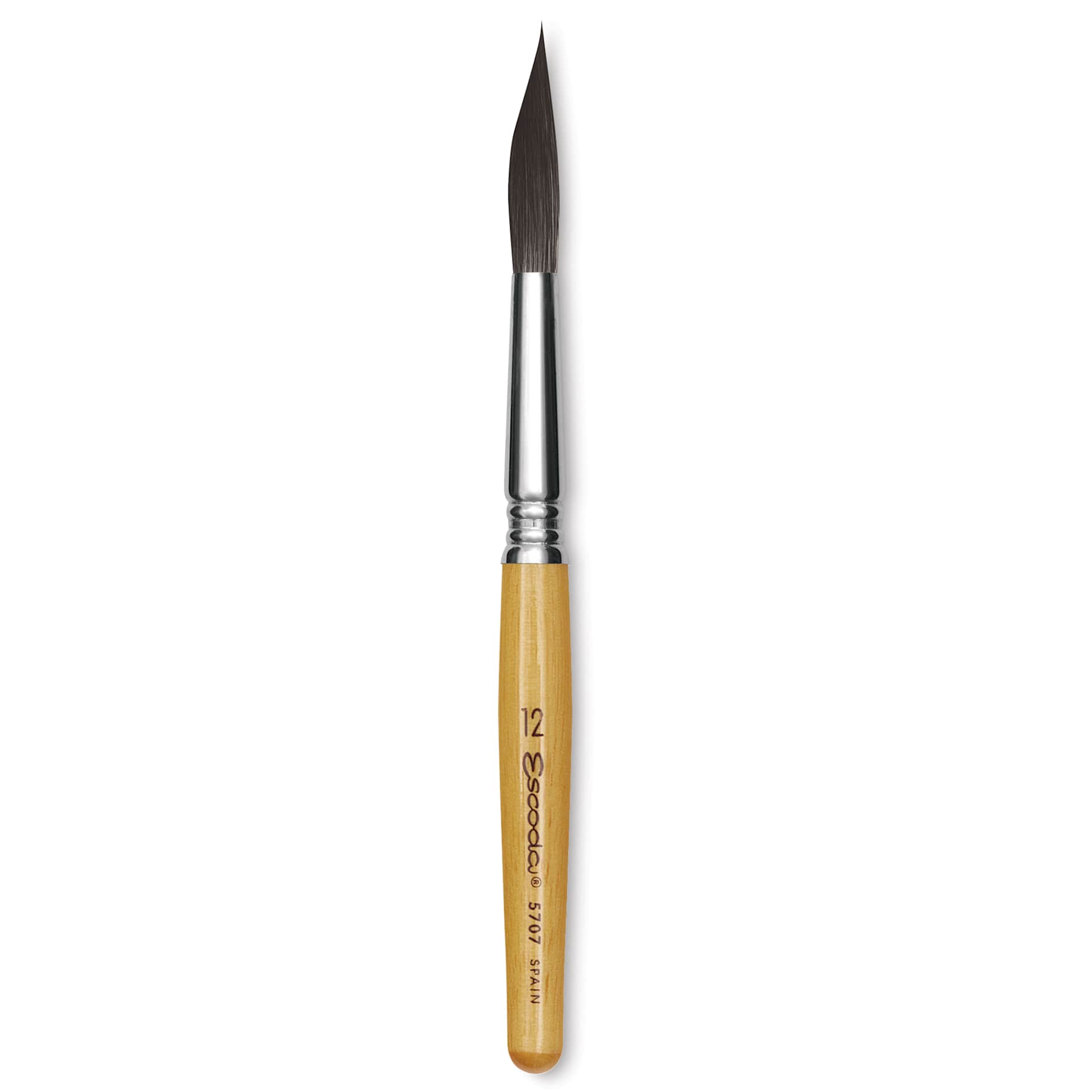 Escoda Squirrel Hair Ceramic Brush - Round Slanting, Size 12