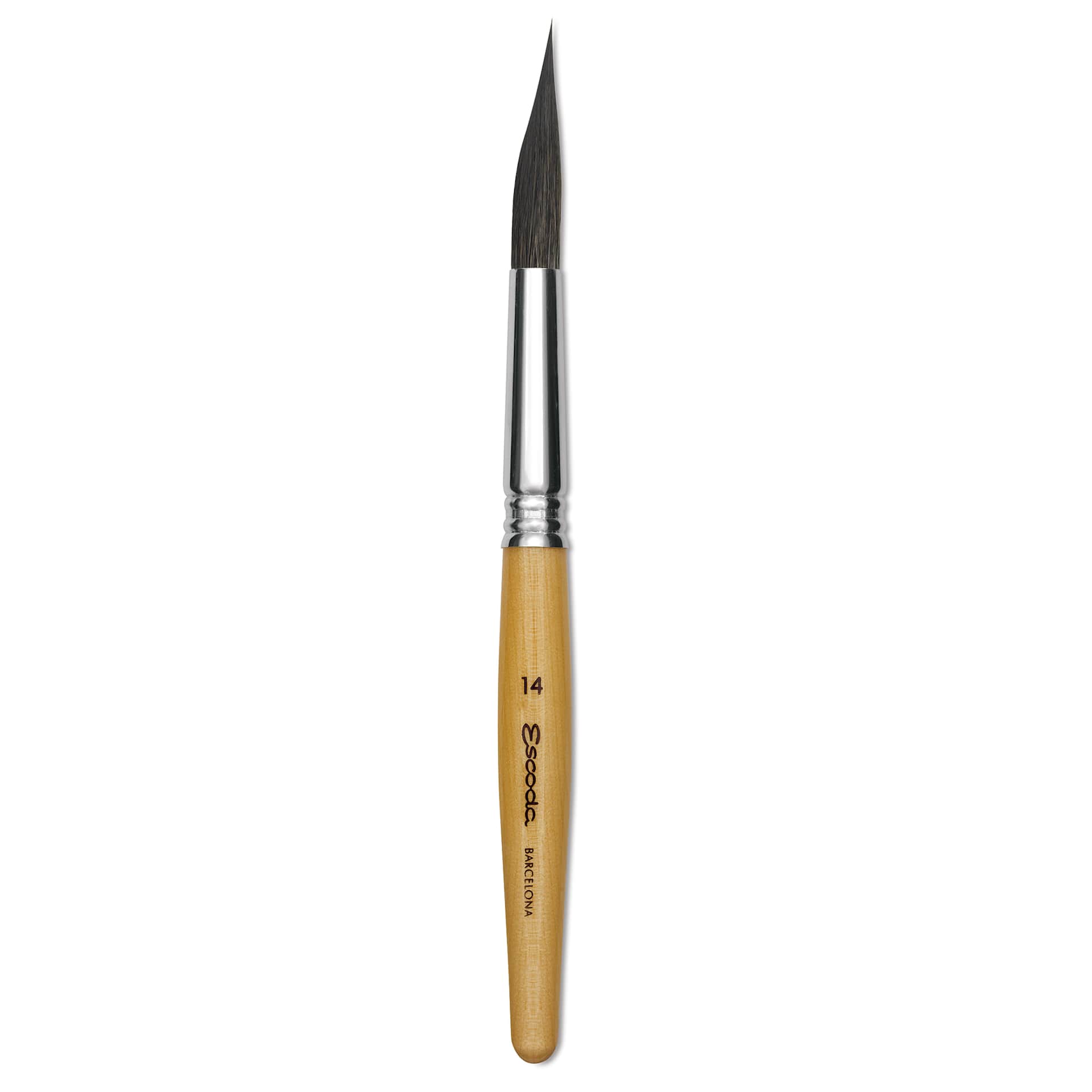 Escoda Squirrel Hair Ceramic Brush - Round Slanting, Size 14