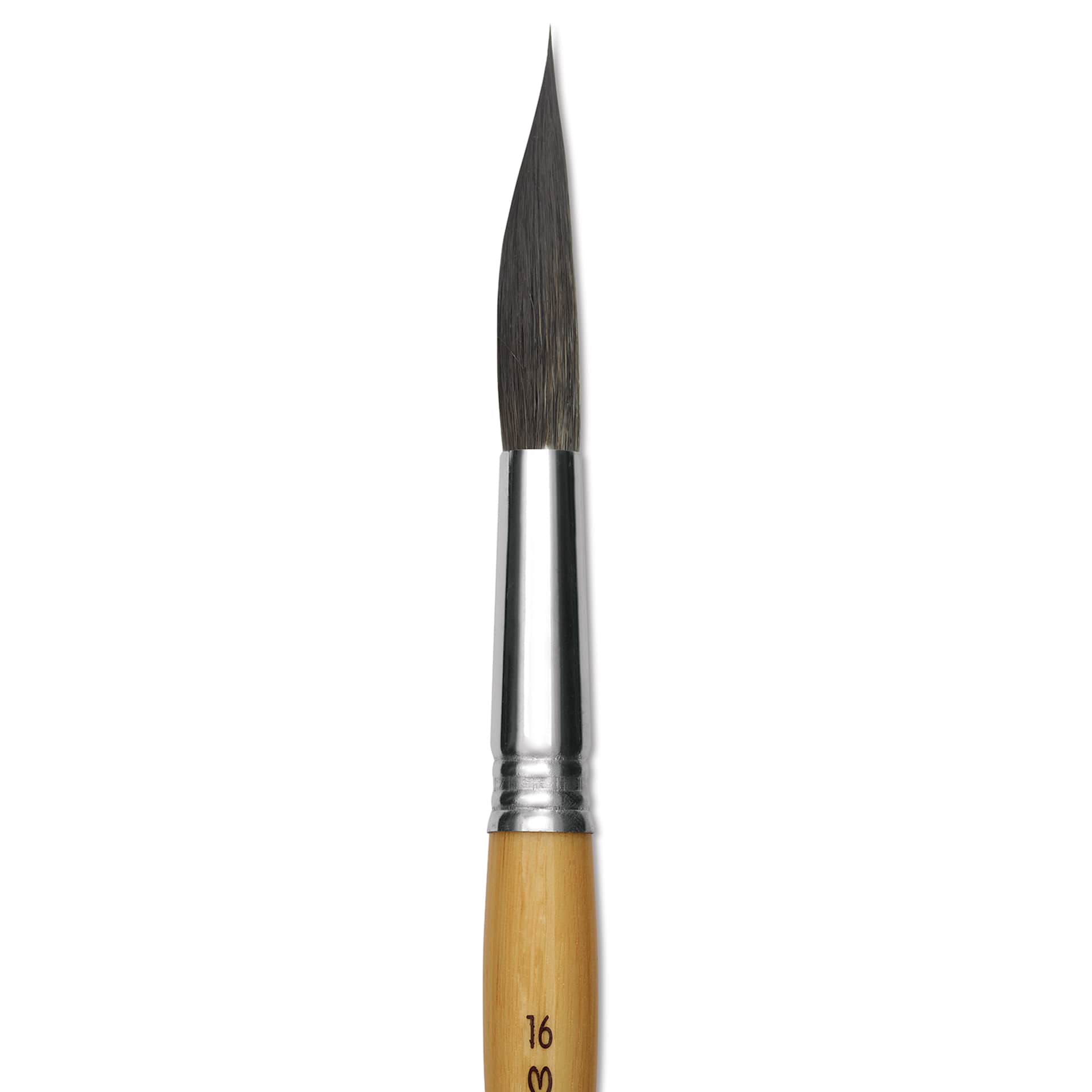 Escoda Squirrel Hair Ceramic Brush - Round Slanting, Size 16 close up