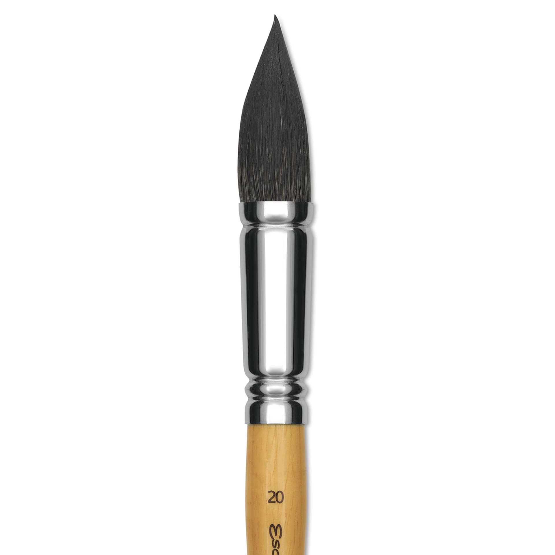 Escoda Squirrel Hair Ceramic Brush - Full Body Oval, Size 20 (Close-up of brush)