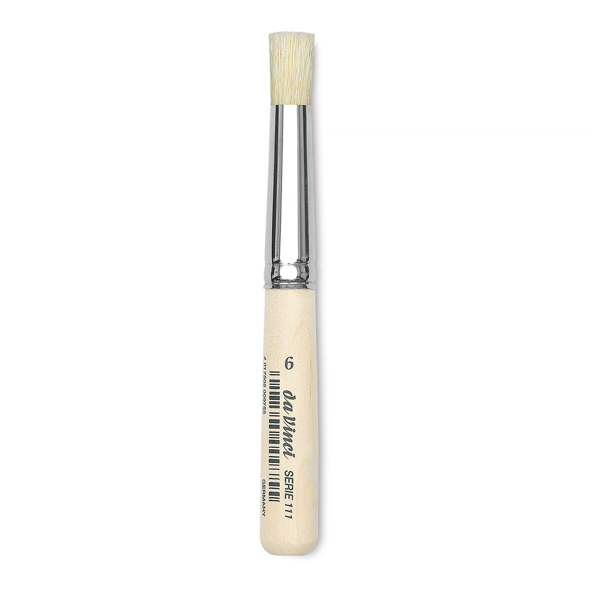 Da Vinci Artist Bristle Brush - Stencil Brush, Extra Short Handle, Size 6