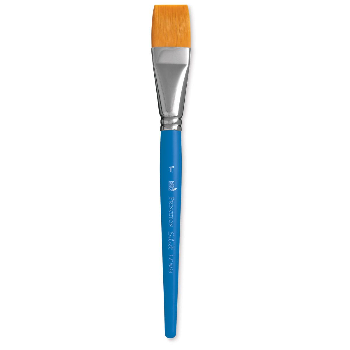 Princeton Select Synthetic Brush - Flat Wash, Short Handle, Size 1"