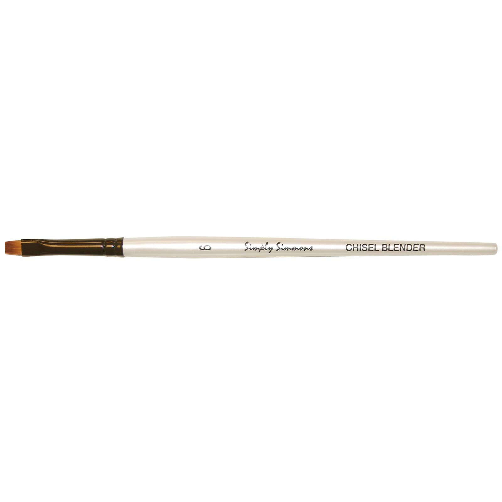 Robert Simmons Simply Simmons Short Handle Brush, Chisel Blender, 6