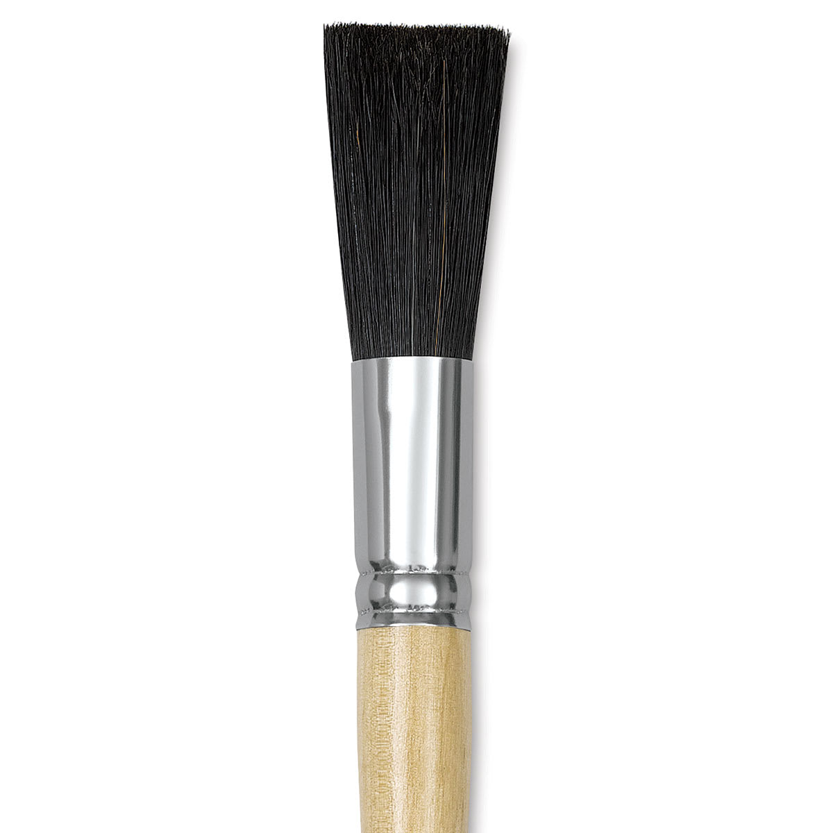 Dynasty Red-Letter Black Bristle Brush - Oval Sash, Long Handle, Size 4 close up