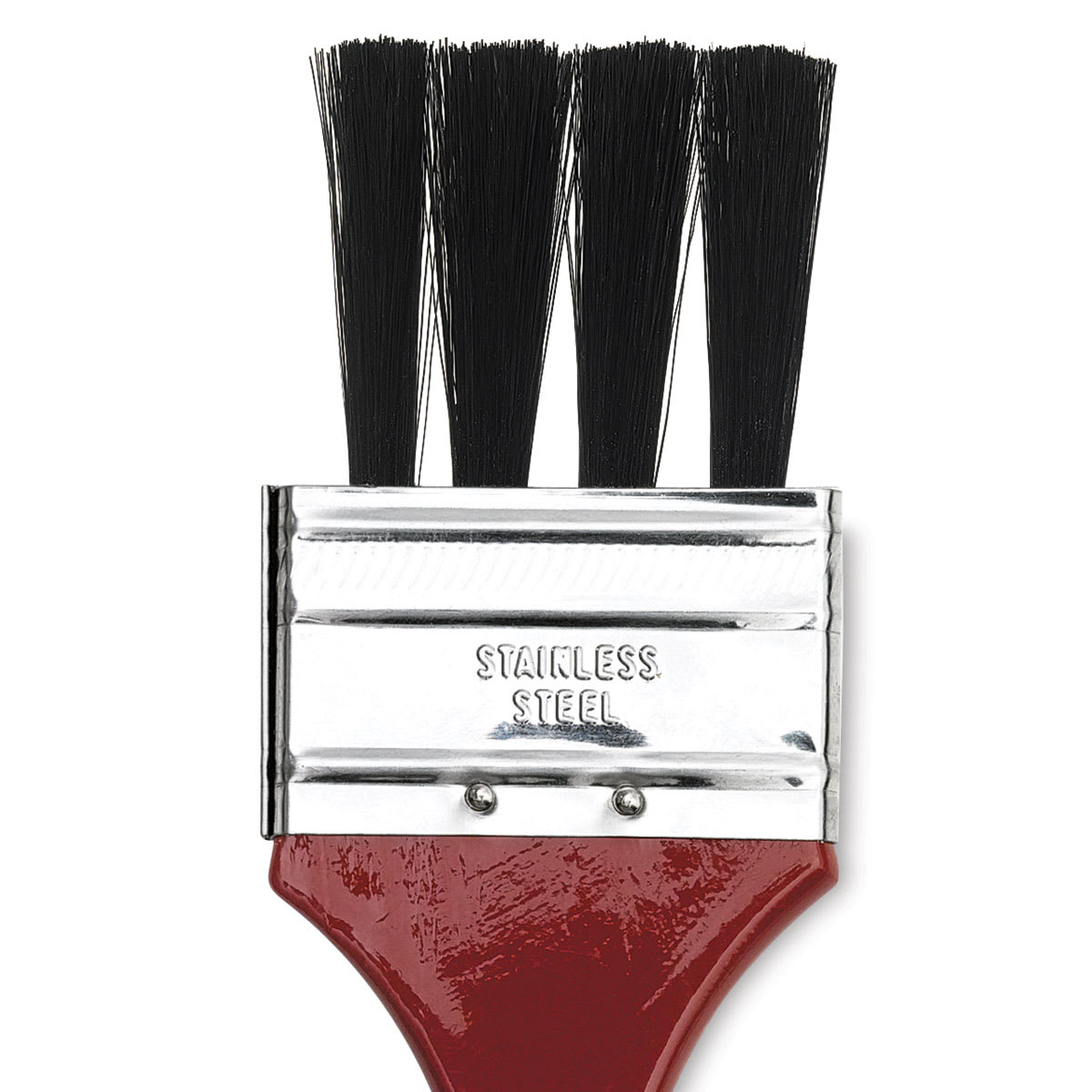 Dynasty Red-Letter Encaustic Brushes - Closeup of Grainer Flat Firm Brush