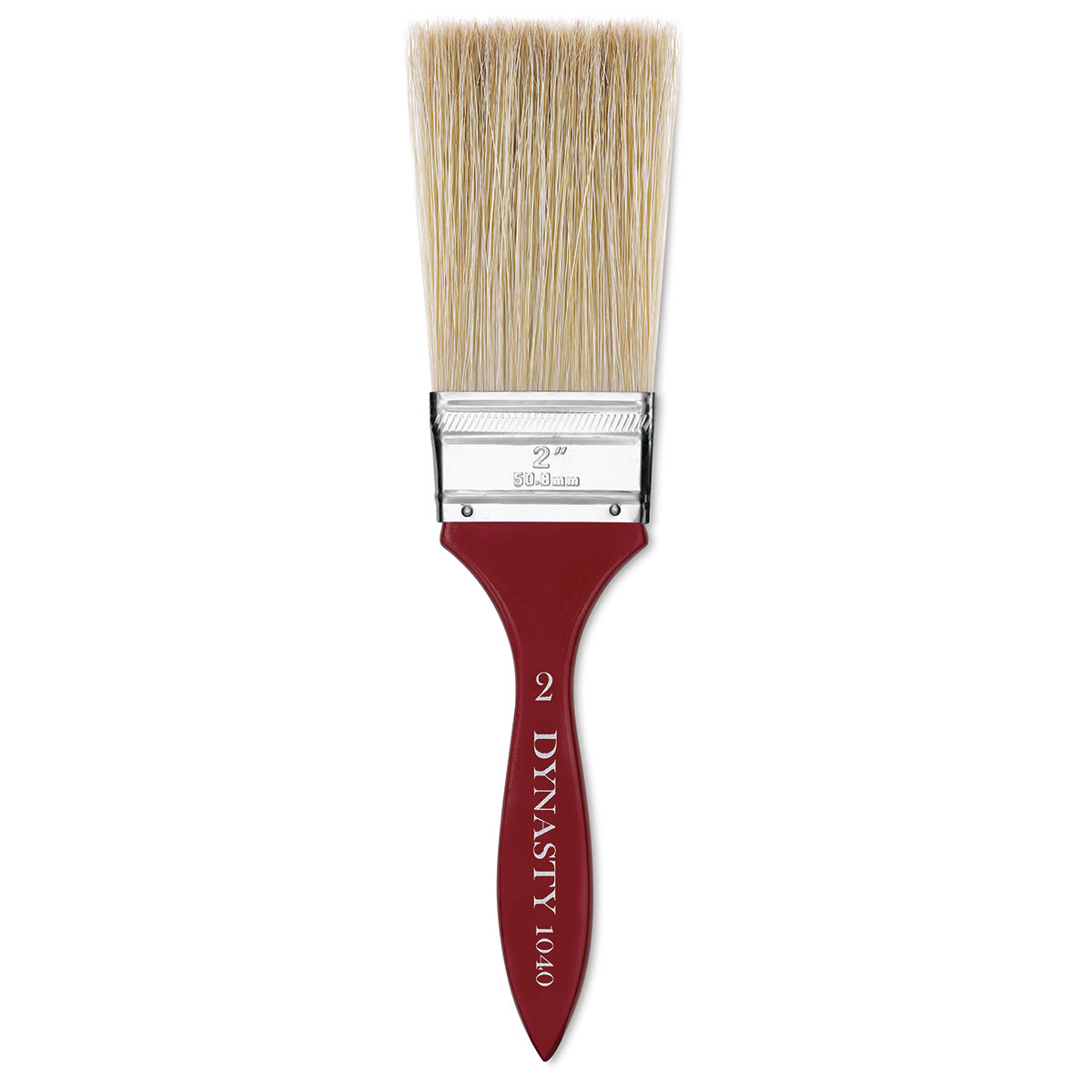 Dynasty Red-Letter Encaustic Brushes - Single Extra Long Flat Brush upright