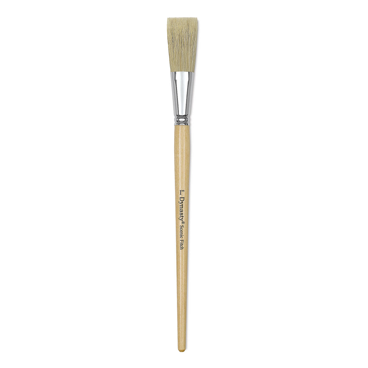 Dynasty Red-Letter White Bristle Brush - Scenic Fitch, Long Handle, Size 1