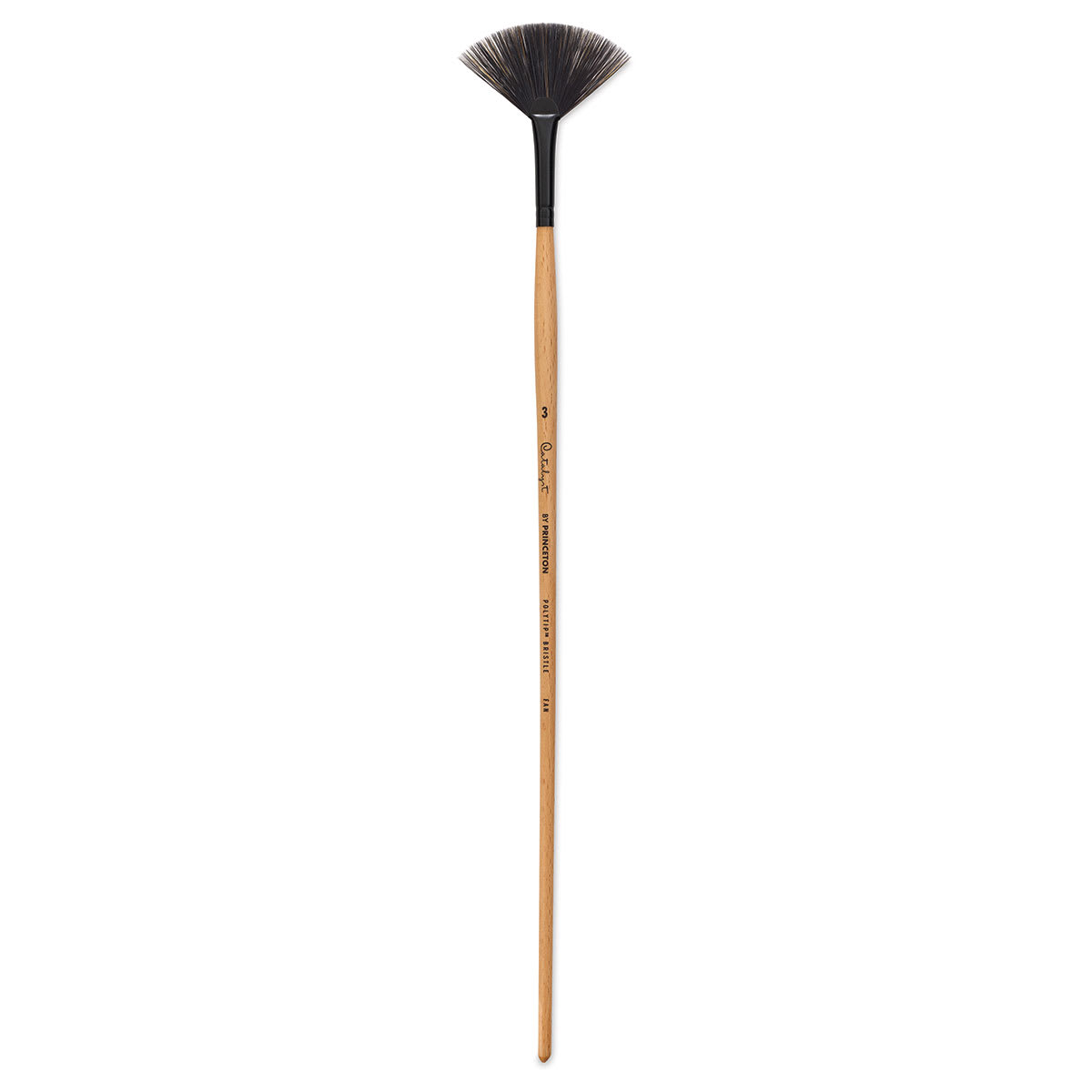 Princeton Catalyst Polytip Bristle Brush - Fan, Long Handle, Size 3