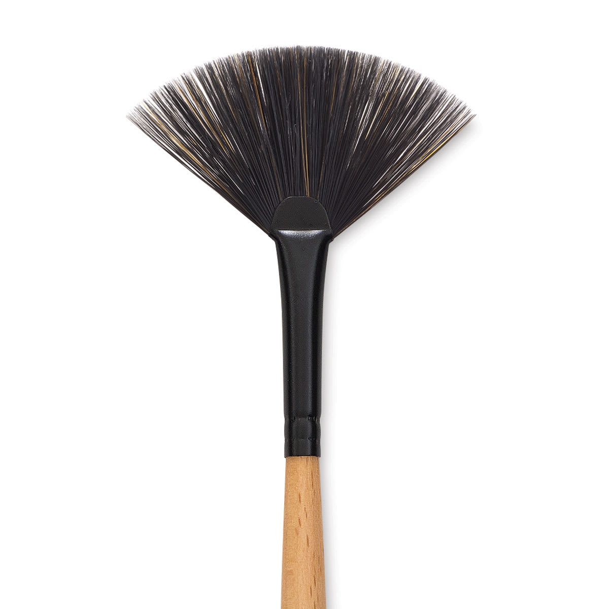 Princeton Catalyst Polytip Bristle Brush - Fan, Long Handle, Size 3 close up