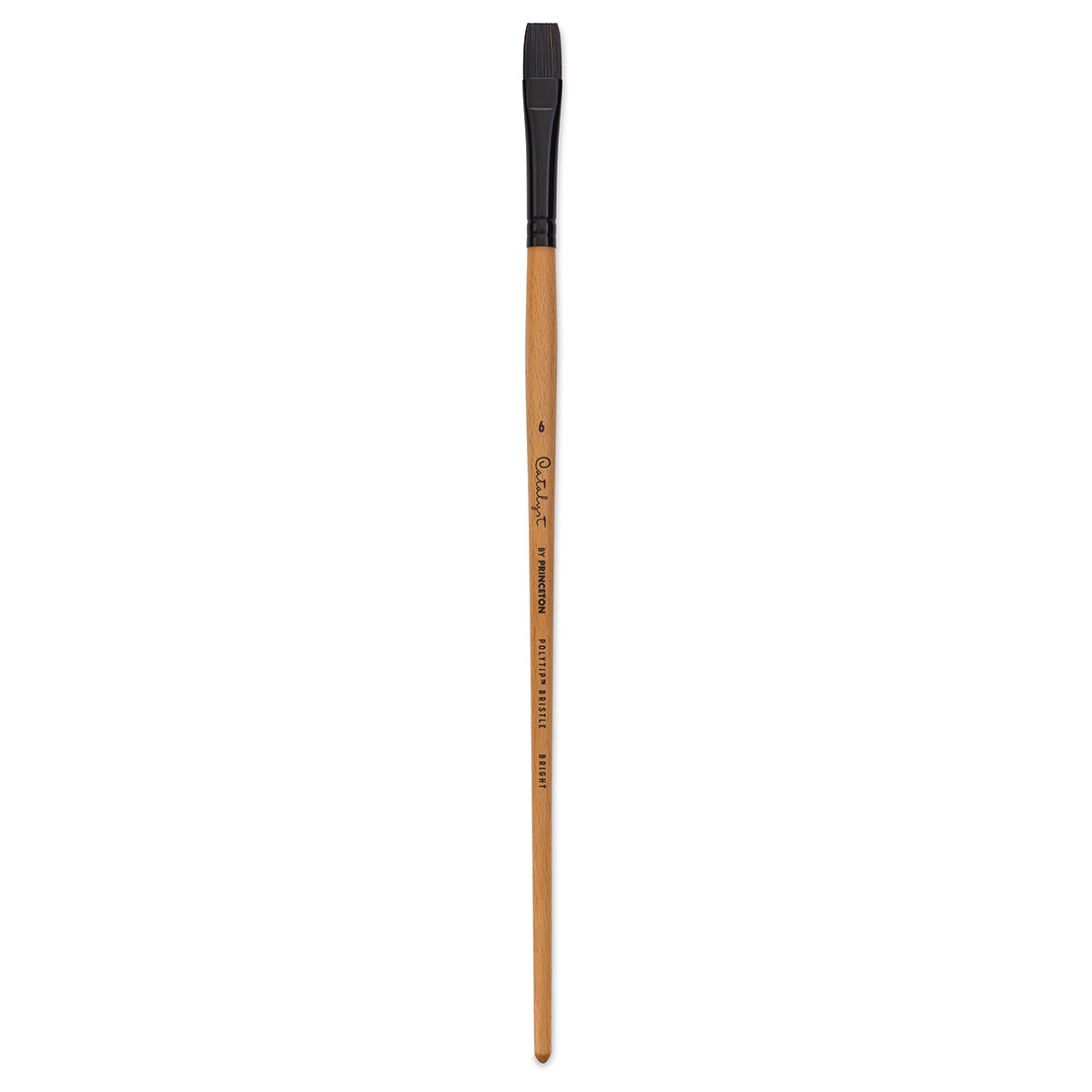 Princeton Catalyst Polytip Bristle Brush - Bright, Long Handle, Size 6