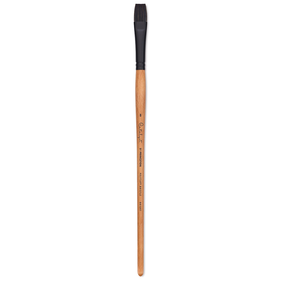 Princeton Catalyst Polytip Bristle Brush - Bright, Long Handle, Size 8