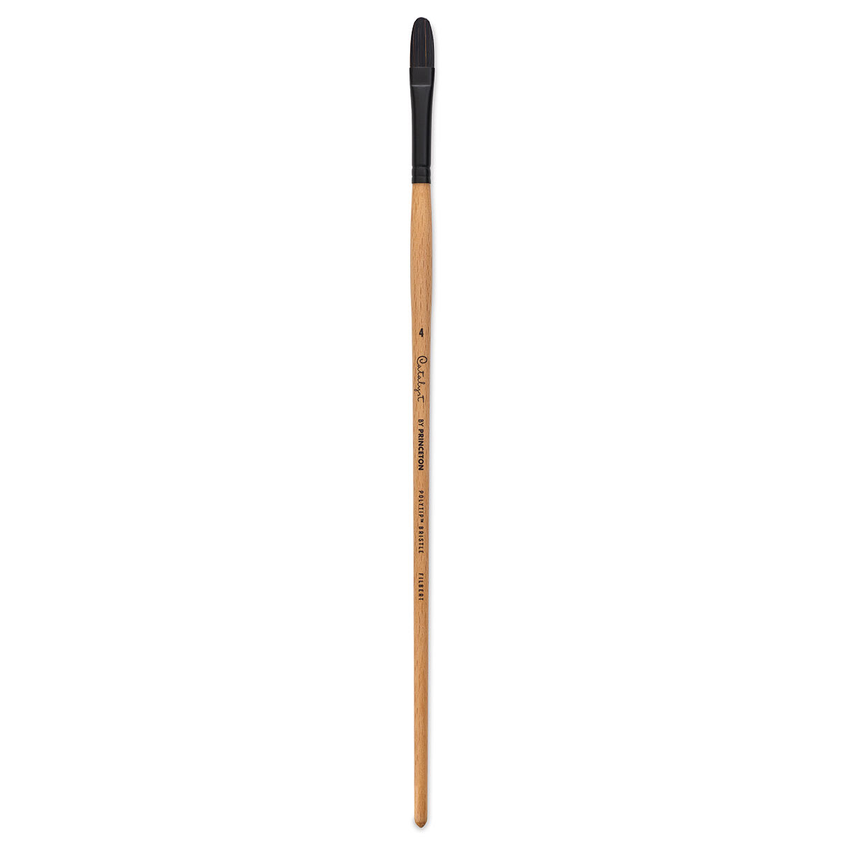 Princeton Catalyst Polytip Bristle Brush - Filbert, Long Handle, Size 4