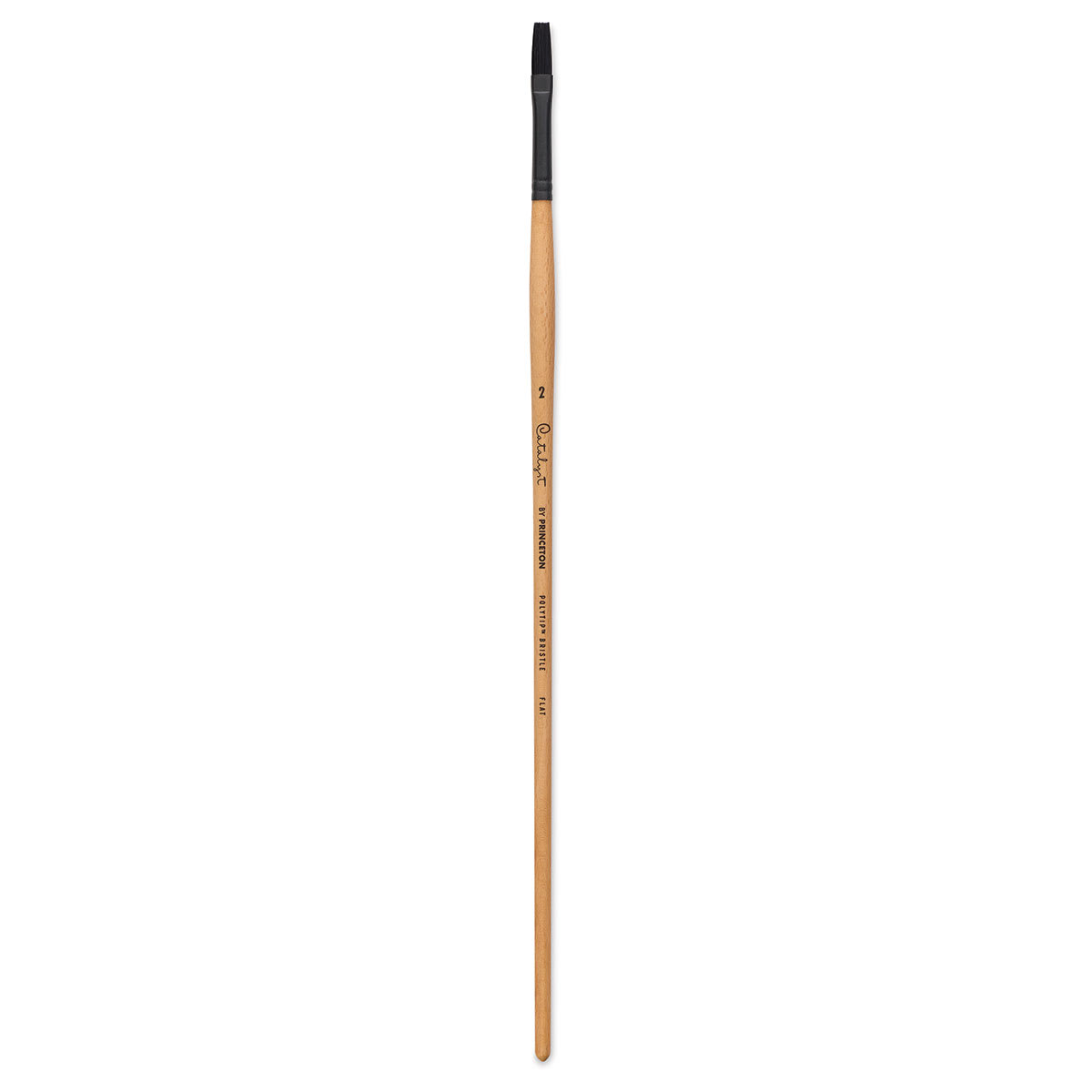 Princeton Catalyst Polytip Bristle Brush - Flat, Long Handle, Size 2