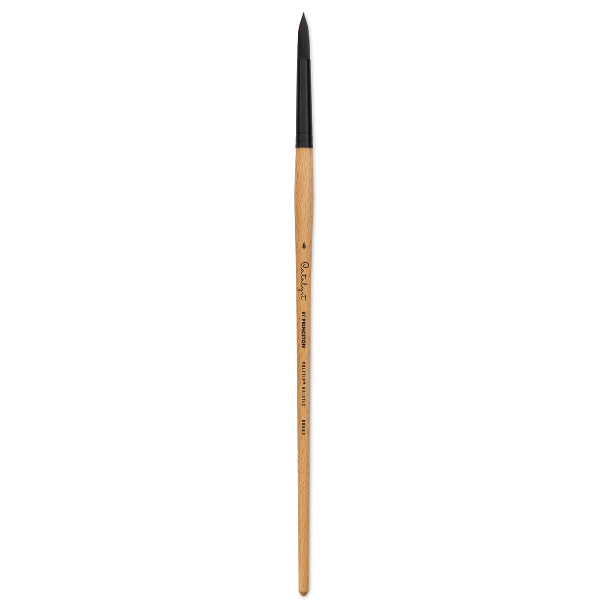 Princeton Catalyst Polytip Bristle Brush - Round, Long Handle, Size 6