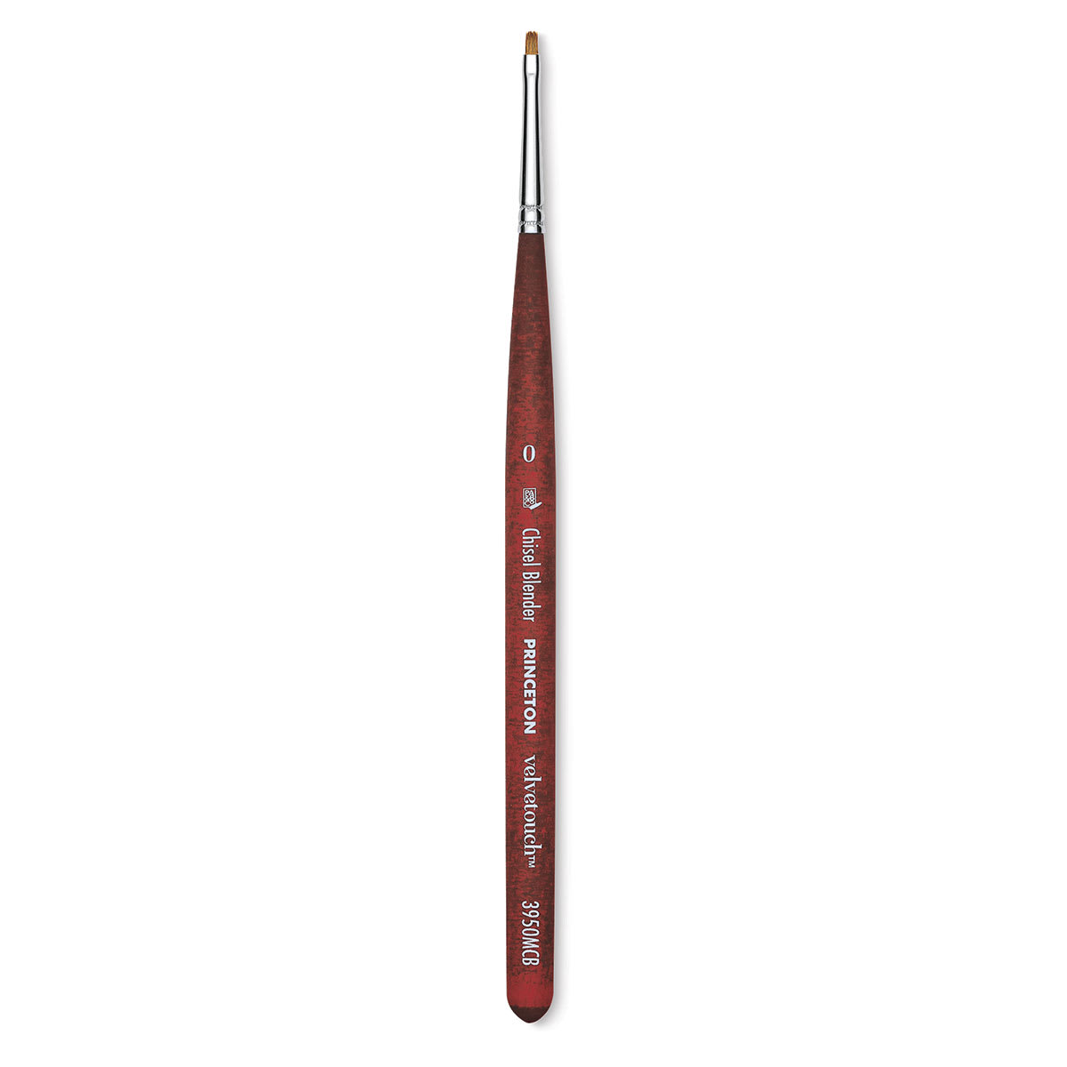 Princeton Velvetouch Series 3950 Synthetic Brush - Chisel Blender, Mini, Size 0