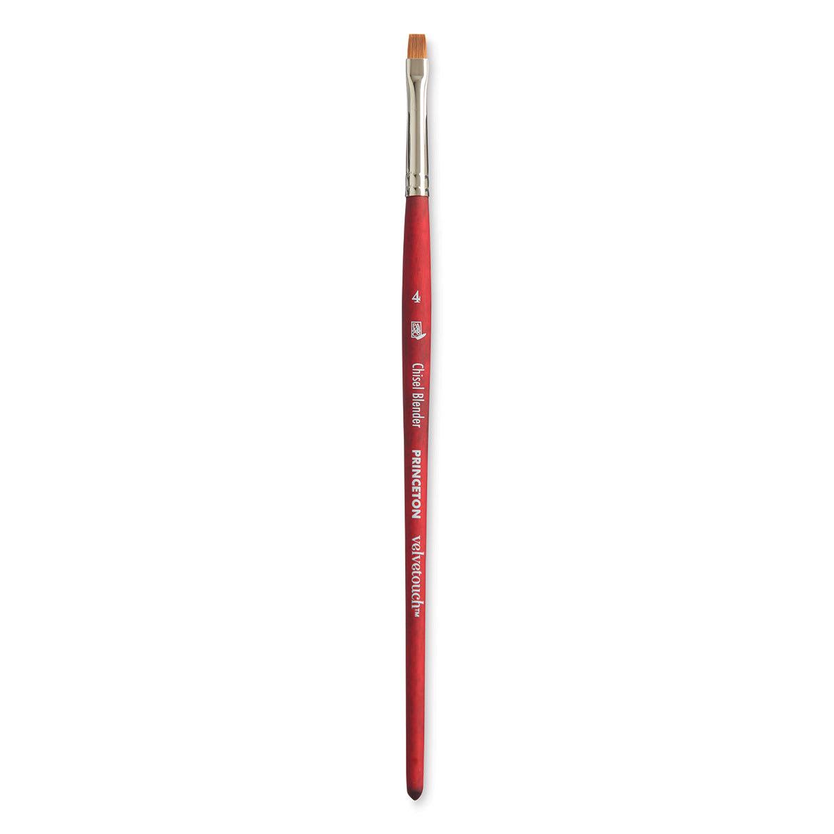 Princeton Velvetouch Series 3950 Synthetic Brush - Chisel Blender, Size 4