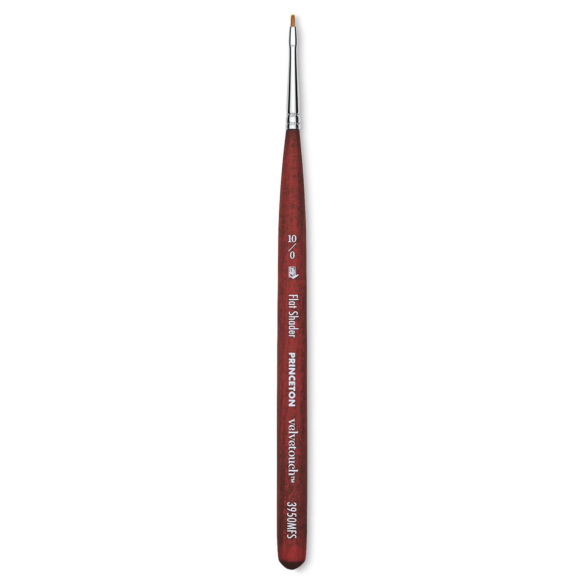 Princeton Velvetouch Series 3950 Synthetic Brush - Flat Shader, Mini, Size 10/0