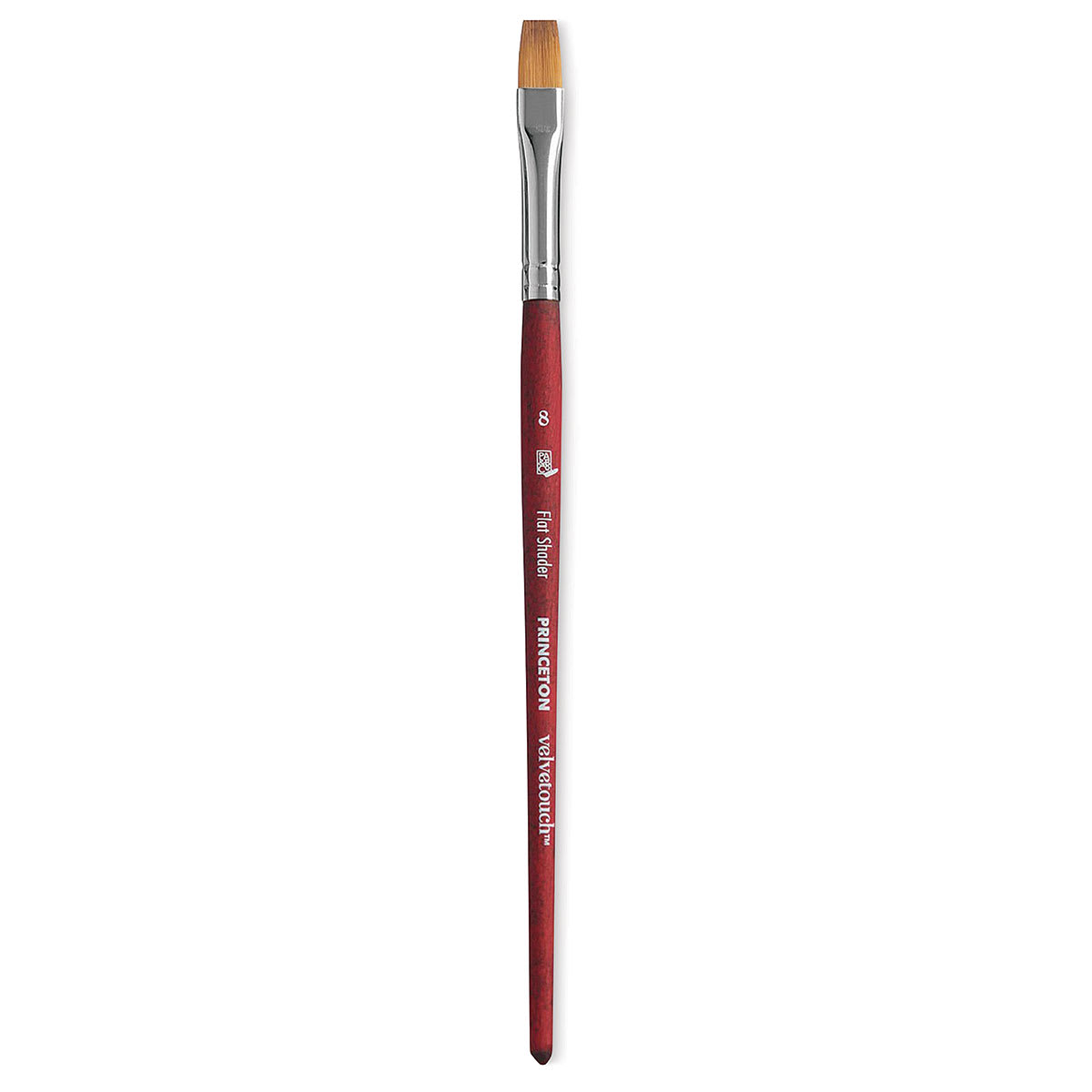 Princeton Velvetouch Series 3950 Synthetic Brush - Flat Shader, Size 8
