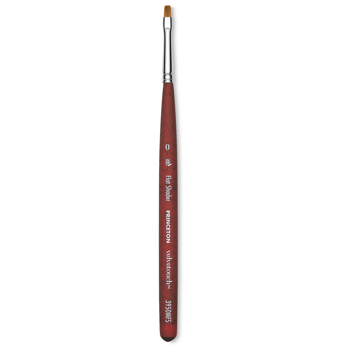 Princeton Velvetouch Series 3950 Synthetic Brush - Flat Shader, Mini, Size 0
