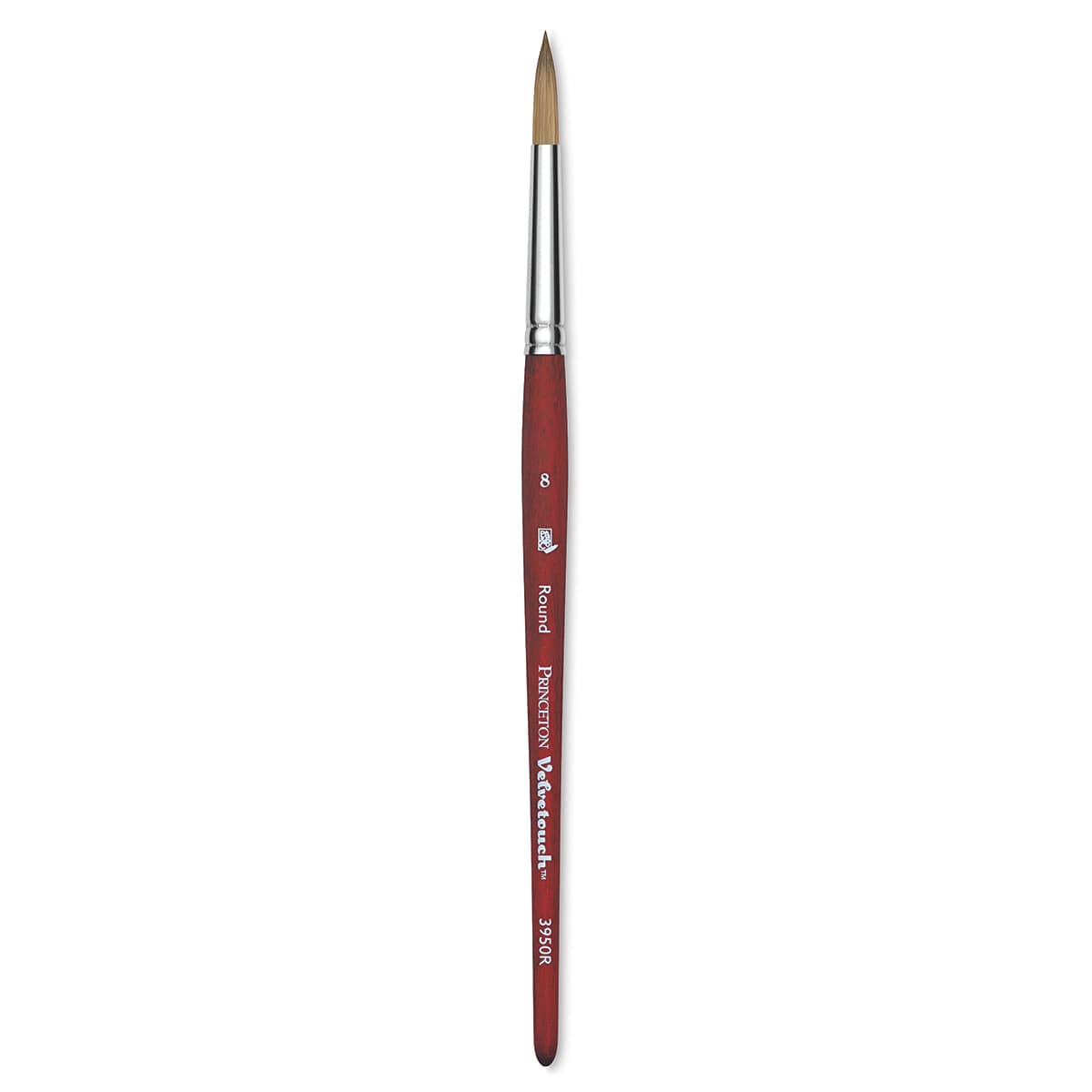 Princeton Velvetouch Series 3950 Synthetic Brush - Round, Size 8