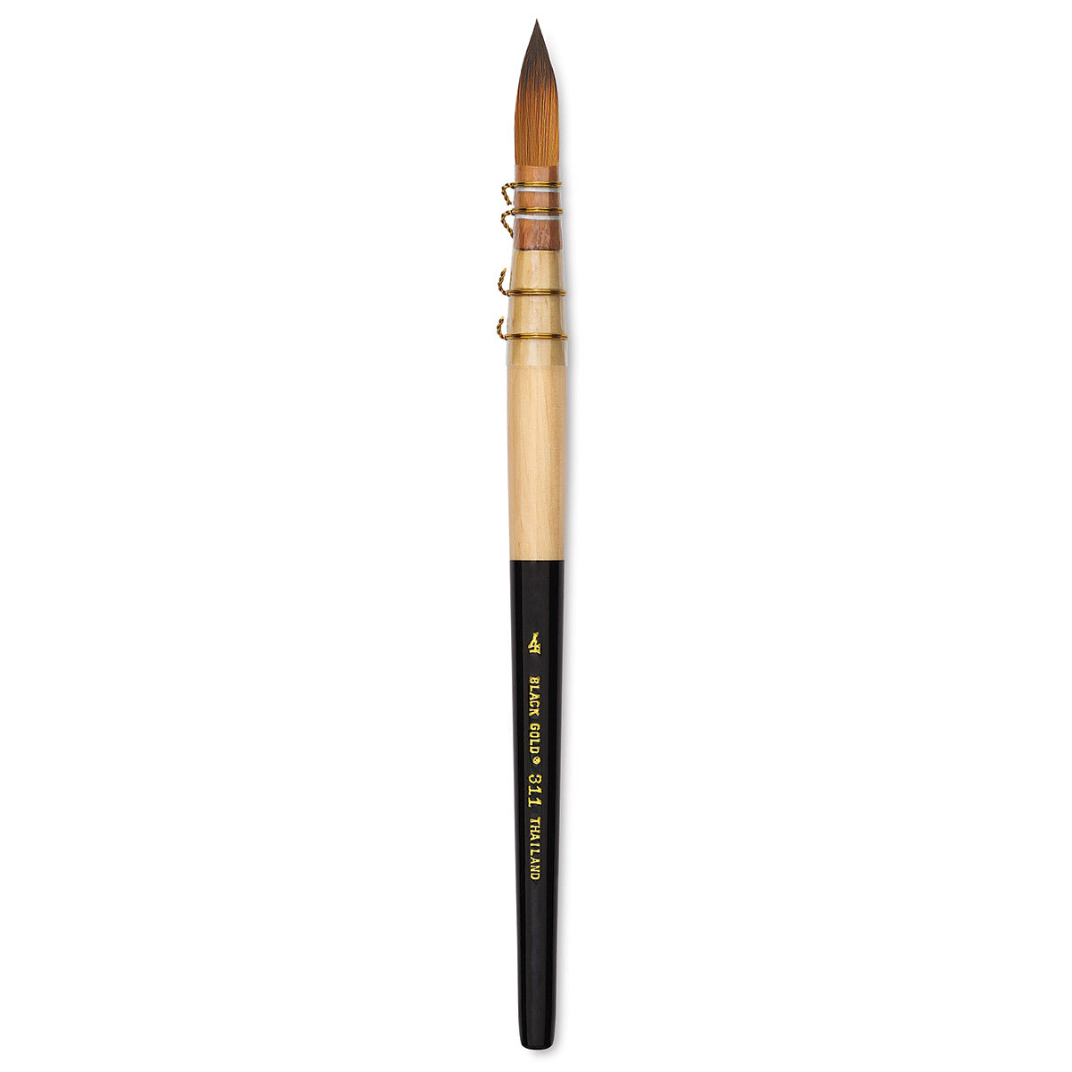 Dynasty Black Gold Short Handle Brush - Quill, Size 4