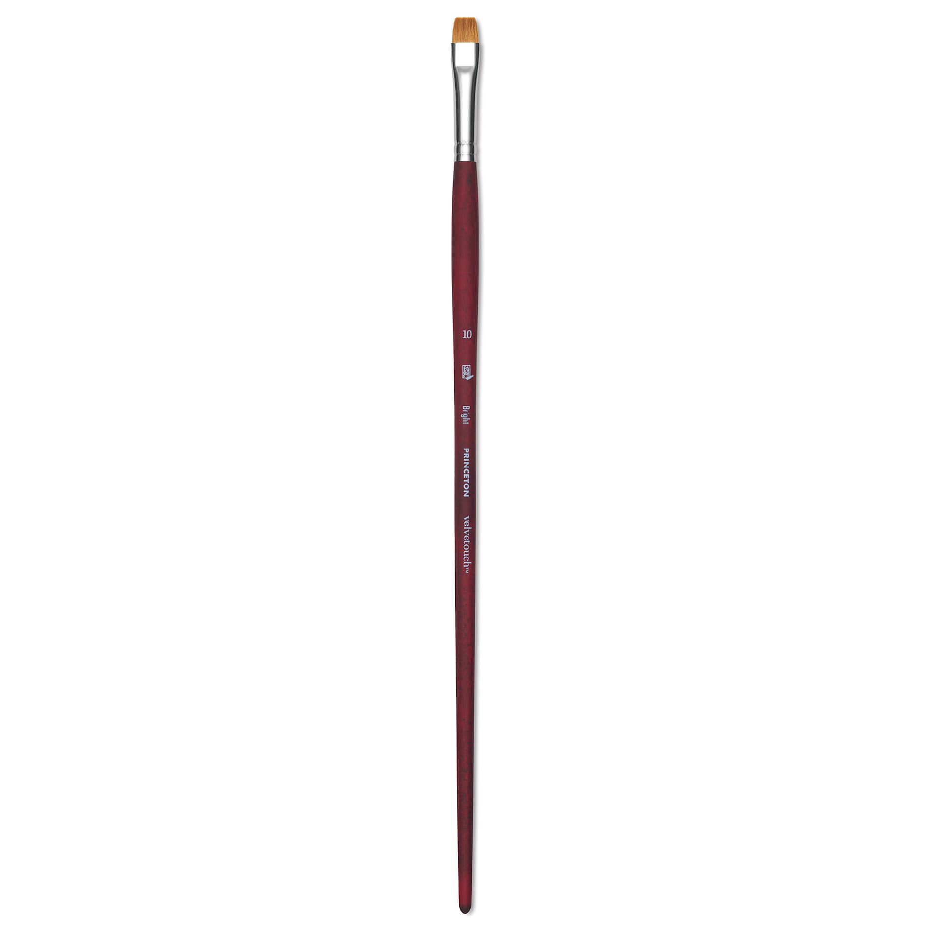 Princeton Velvetouch Series 3900 Synthetic Brush - Bright, Long Handle, Size 10
