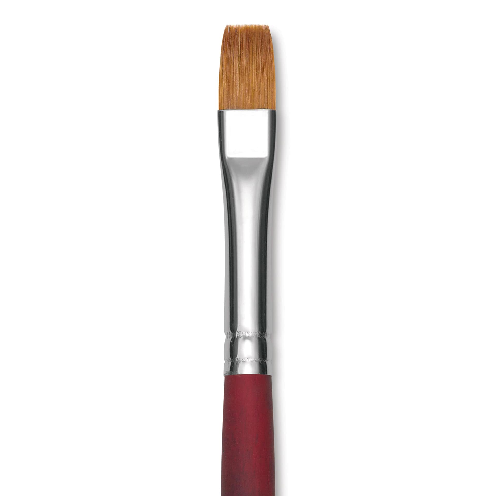 Princeton Velvetouch Series 3900 Synthetic Brush - Flat, Long Handle, Size 8 (close-up)