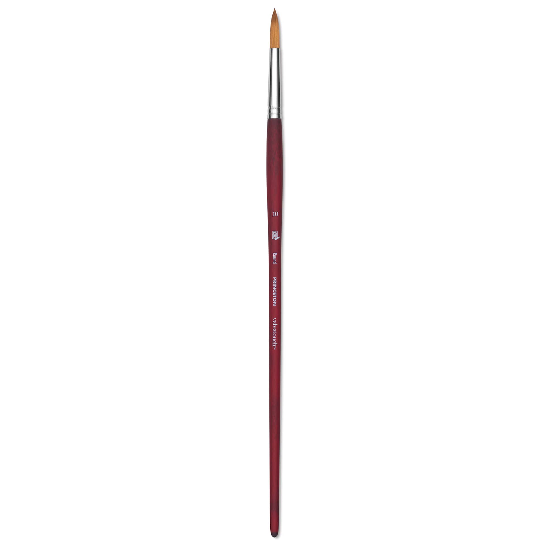 Princeton Velvetouch Series 3900 Synthetic Brush - Round, Long Handle, Size 10