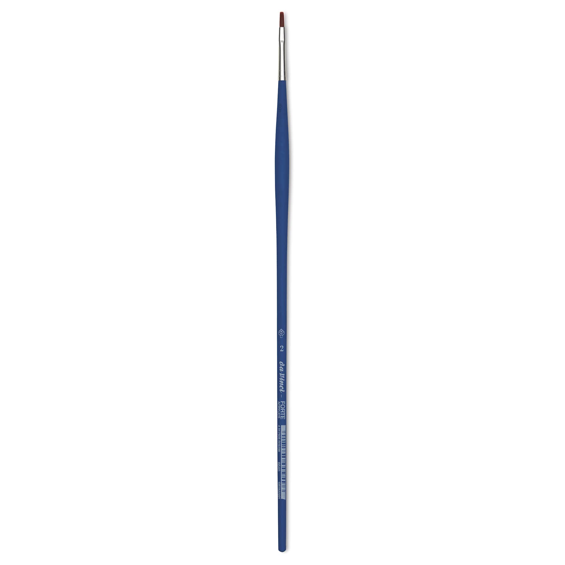 Da Vinci Forte Acrylics Synthetic Brush - Flat, Long Handle, Size 2