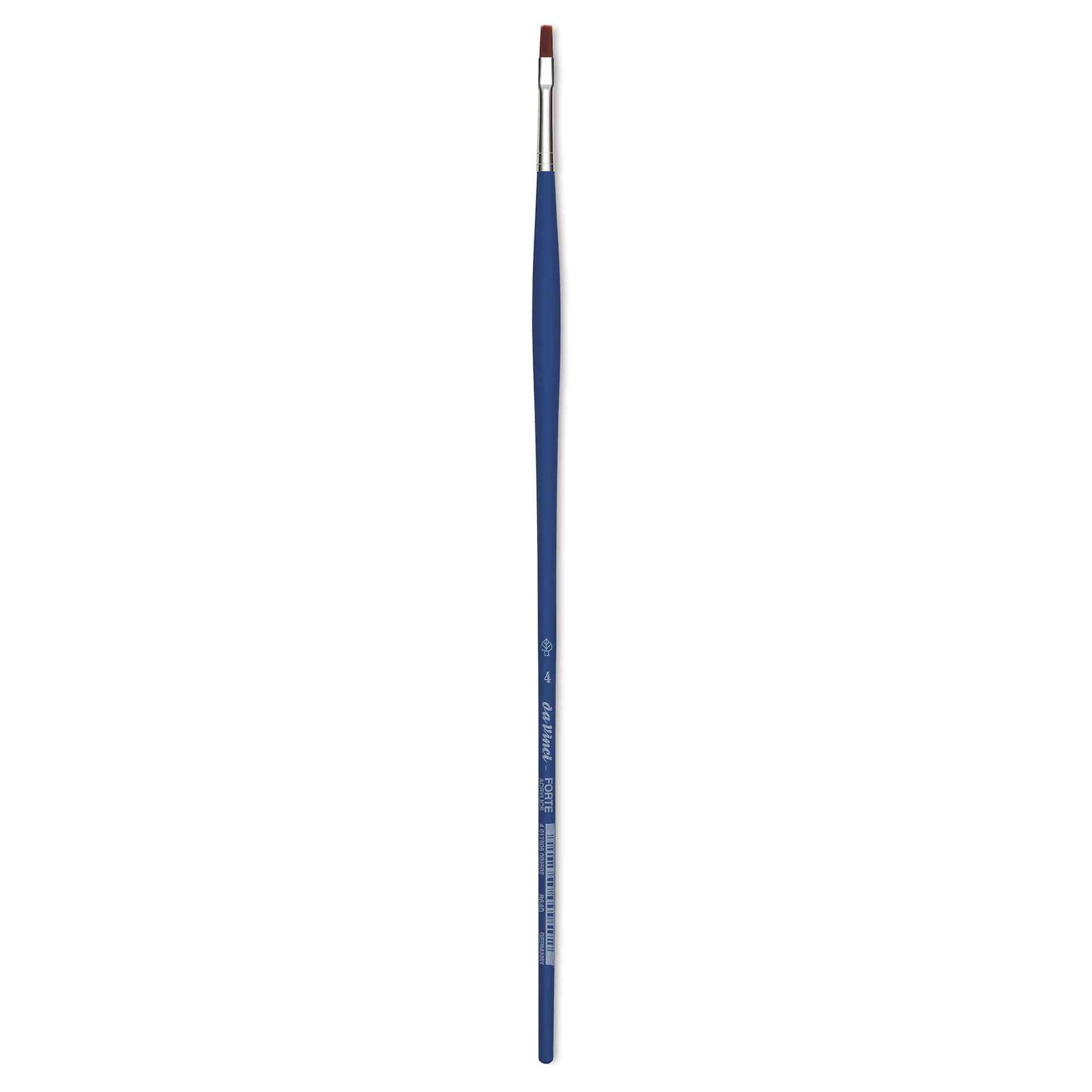 Da Vinci Forte Acrylics Synthetic Brush - Flat, Long Handle, Size 4