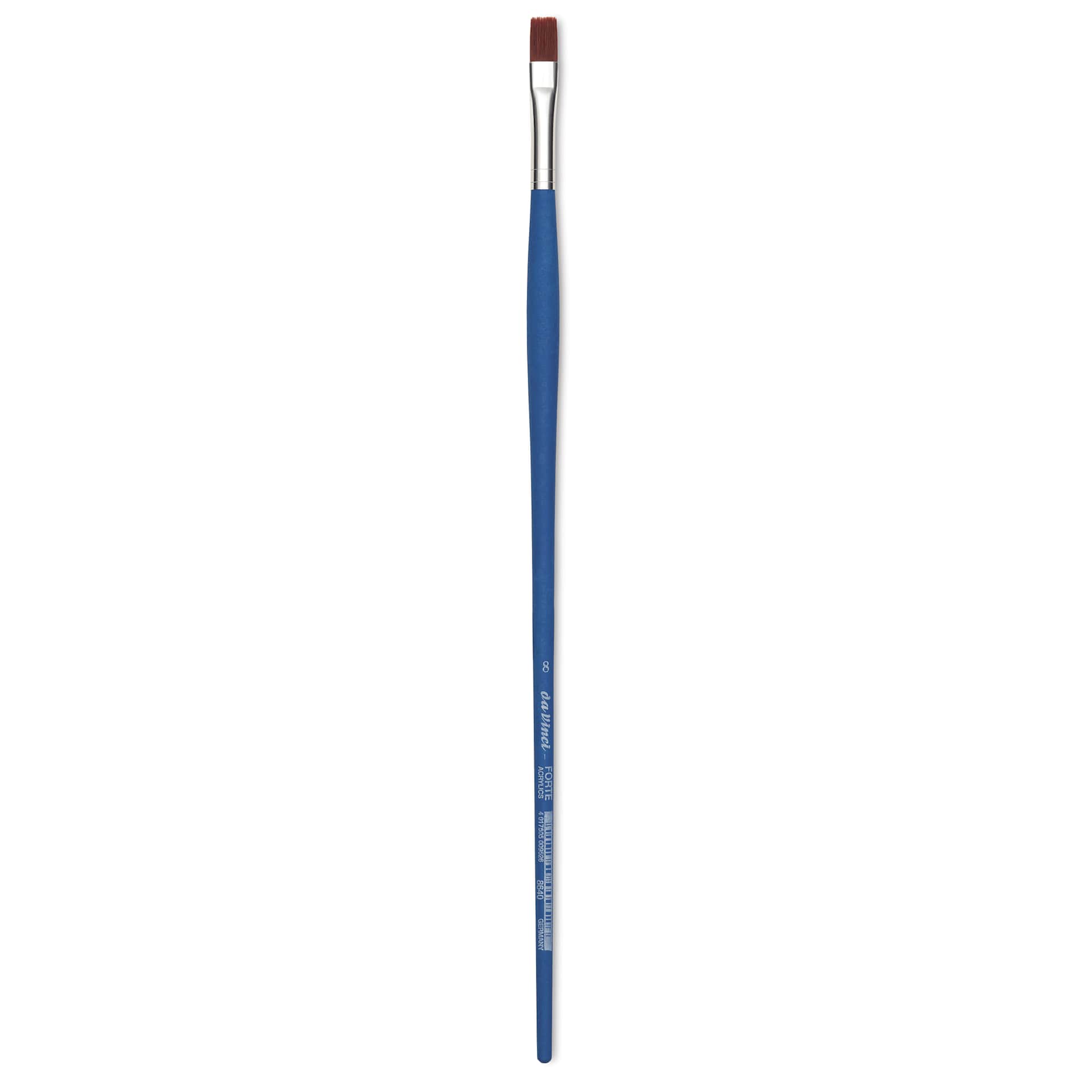 Da Vinci Forte Acrylics Synthetic Brush - Flat, Long Handle, Size 8