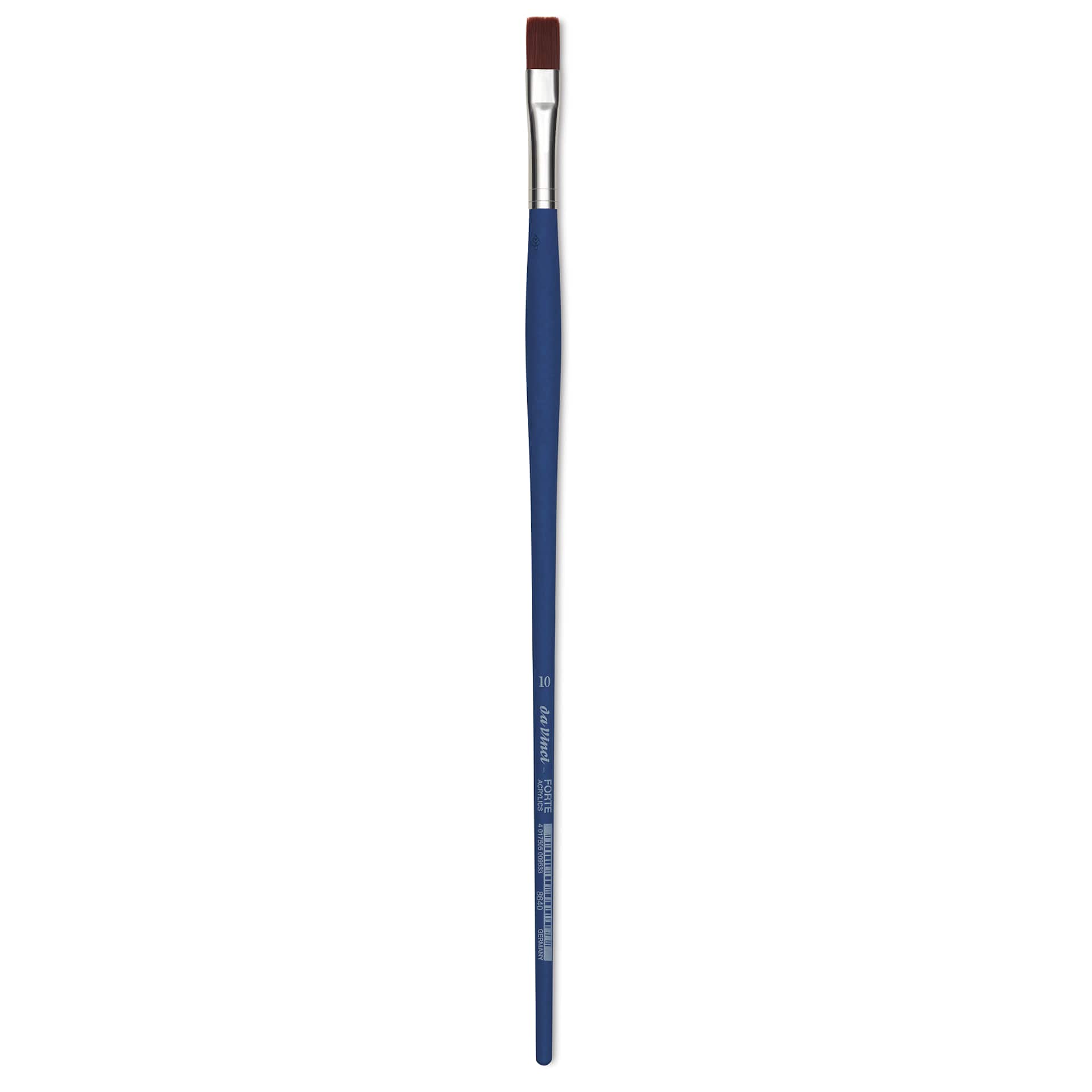 Da Vinci Forte Acrylics Synthetic Brush - Flat, Long Handle, Size 10