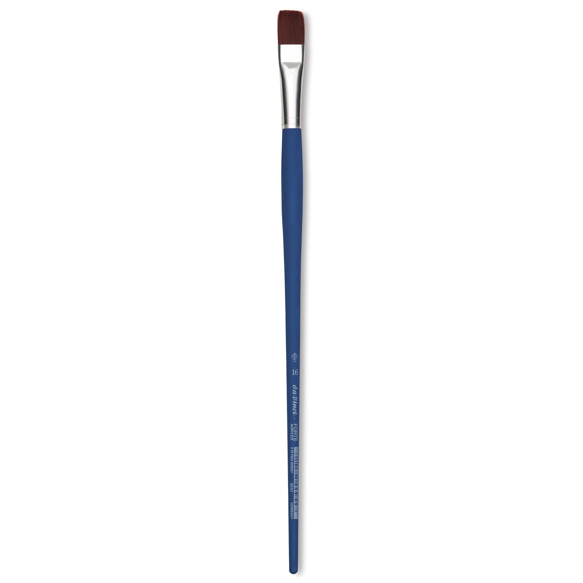 Da Vinci Forte Acrylics Synthetic Brush - Flat, Long Handle, Size 16
