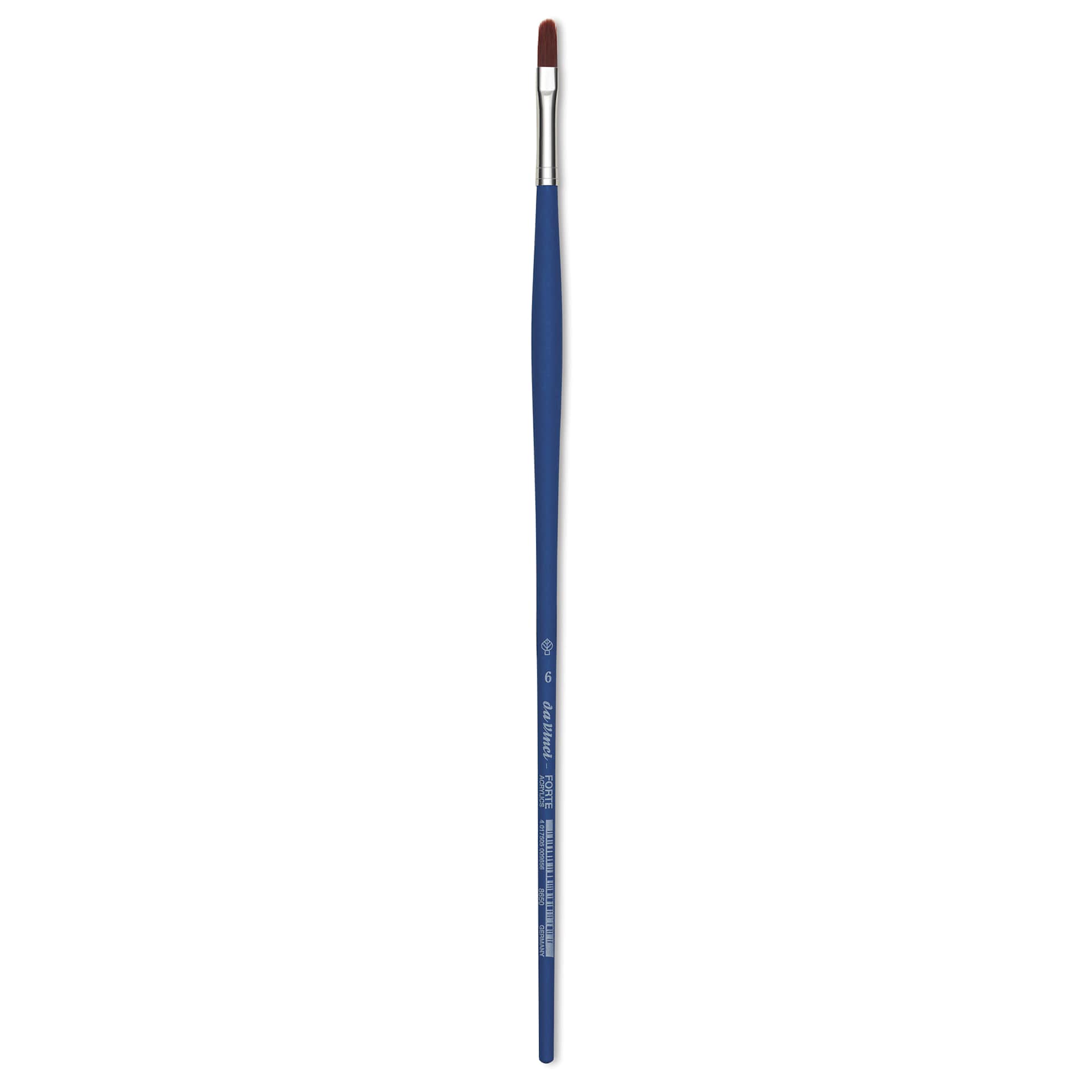 Da Vinci Forte Acrylics Synthetic Brush - Filbert, Long Handle, Size 6